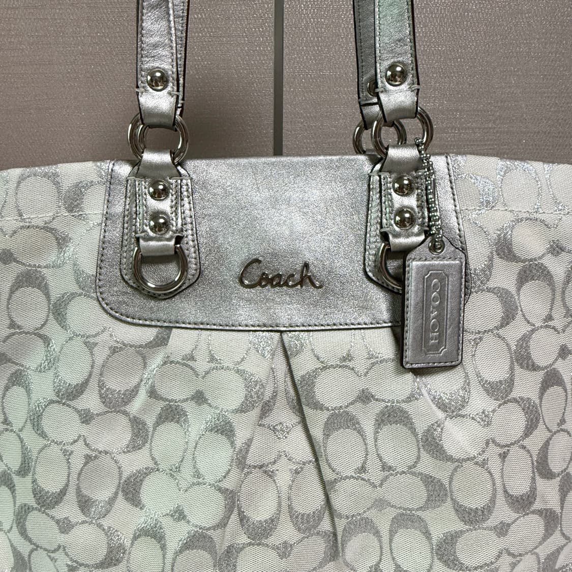 코치 Y2k 실버 펄 갸루 숄더(투웨이 상태굿) 상품이미지2