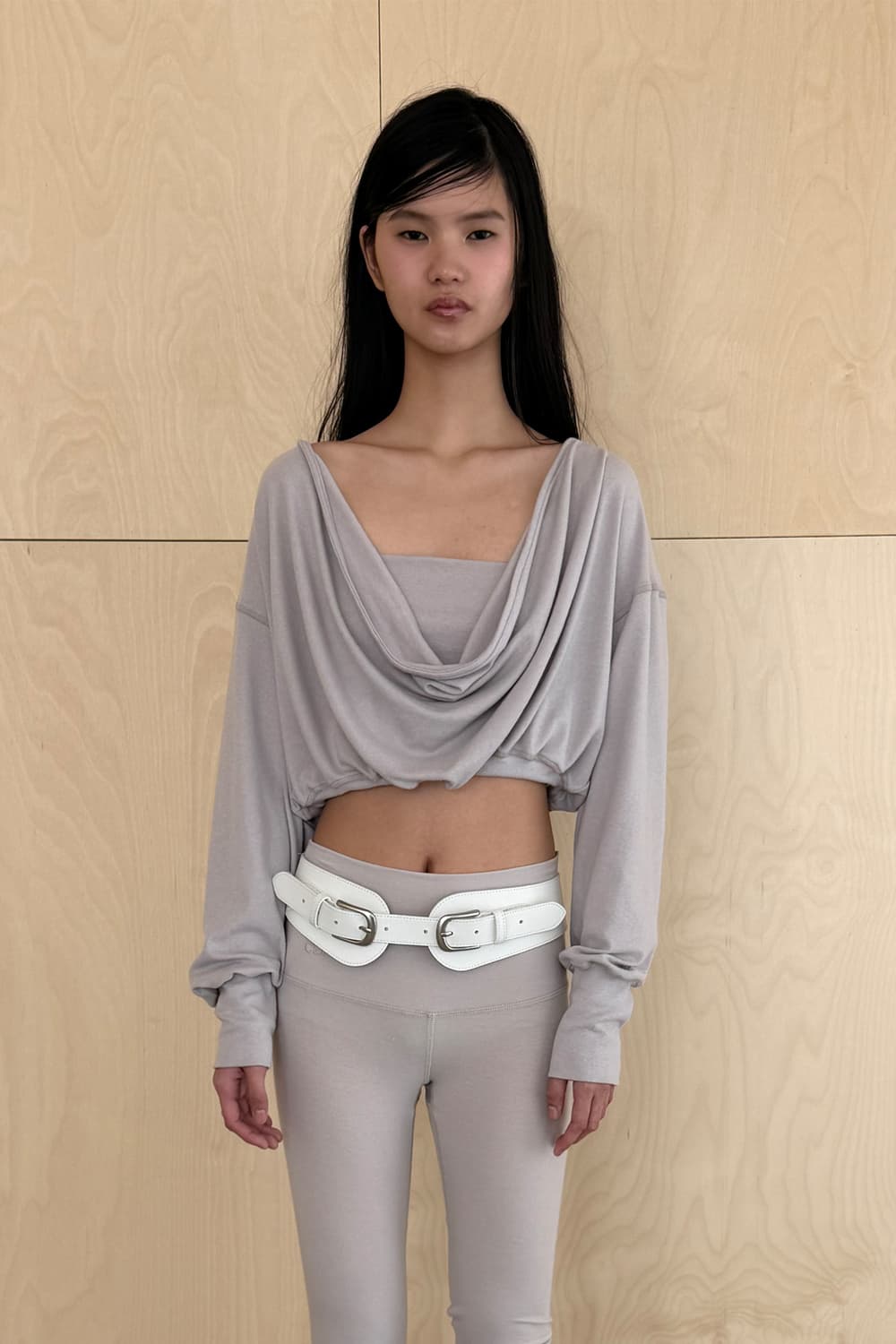 Cerric Draped Back Top _ Beige 구합니다 상품이미지1