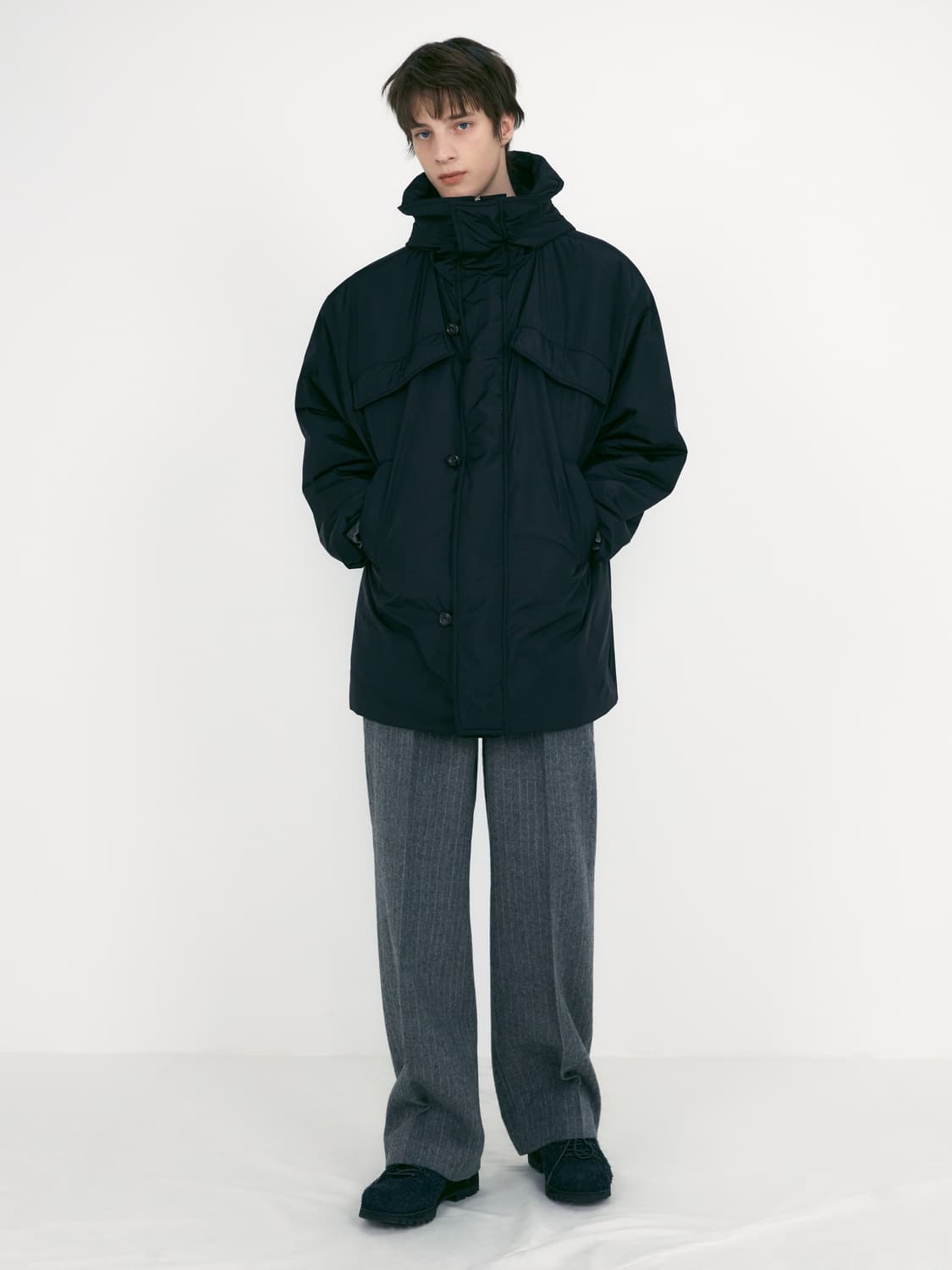 로우클래식 오버사이즈 패디드 후드 파카 M 유니섹스 남녀공용 상품이미지5