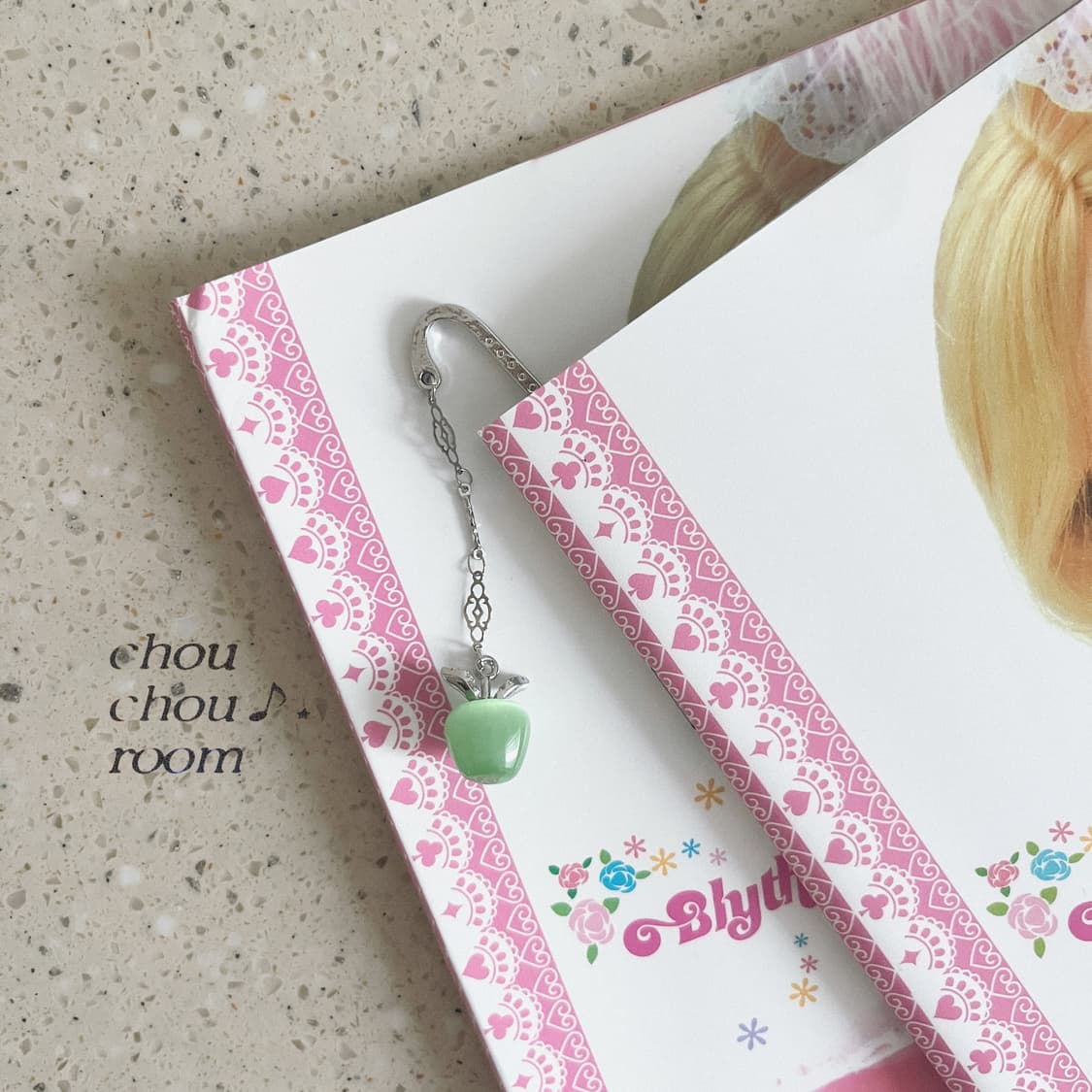 메탈 펜던트 책갈피 ⊰green apple⊱ bookmark  상품이미지5