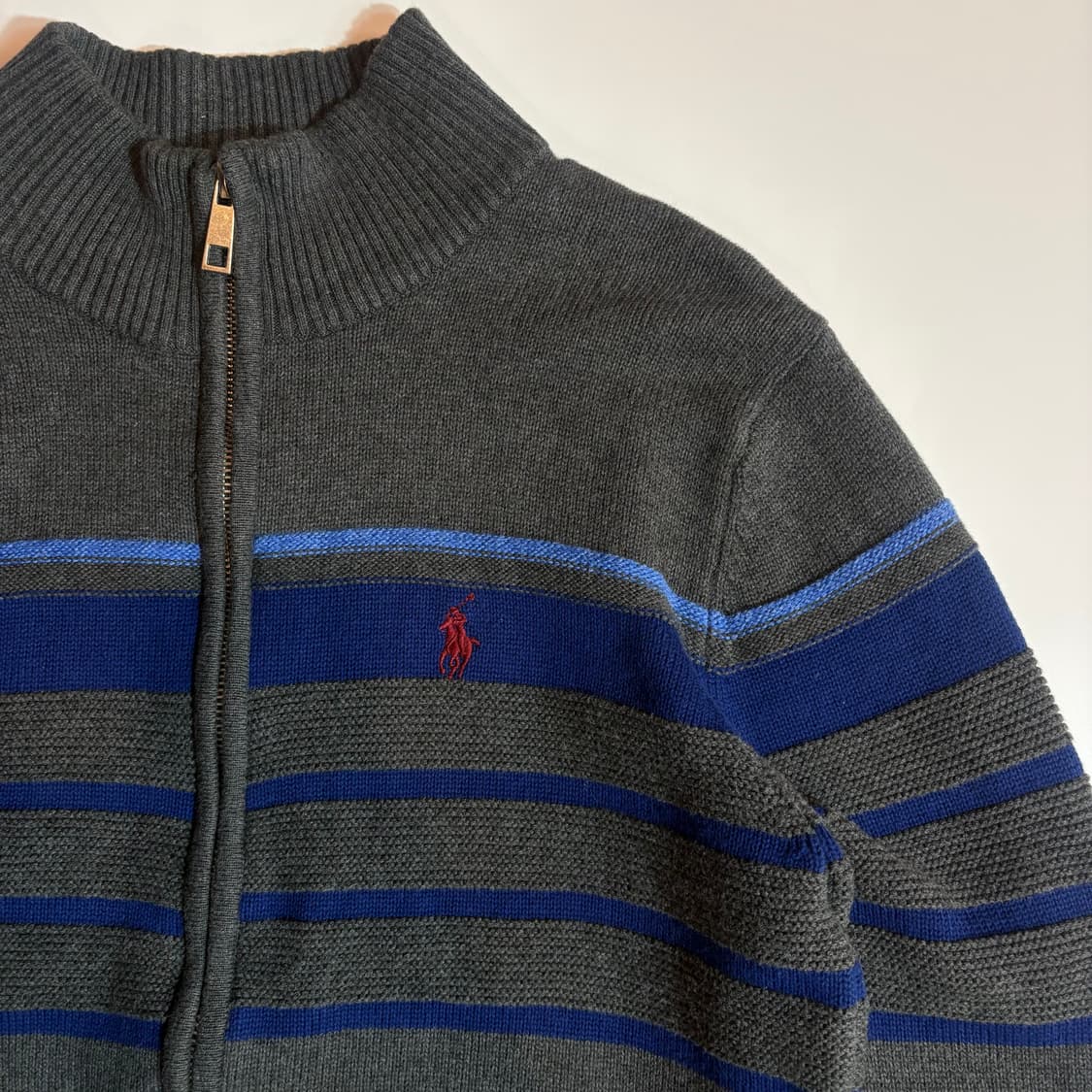 폴로 랄프로렌 스트라이프 니트 집업 상품이미지3