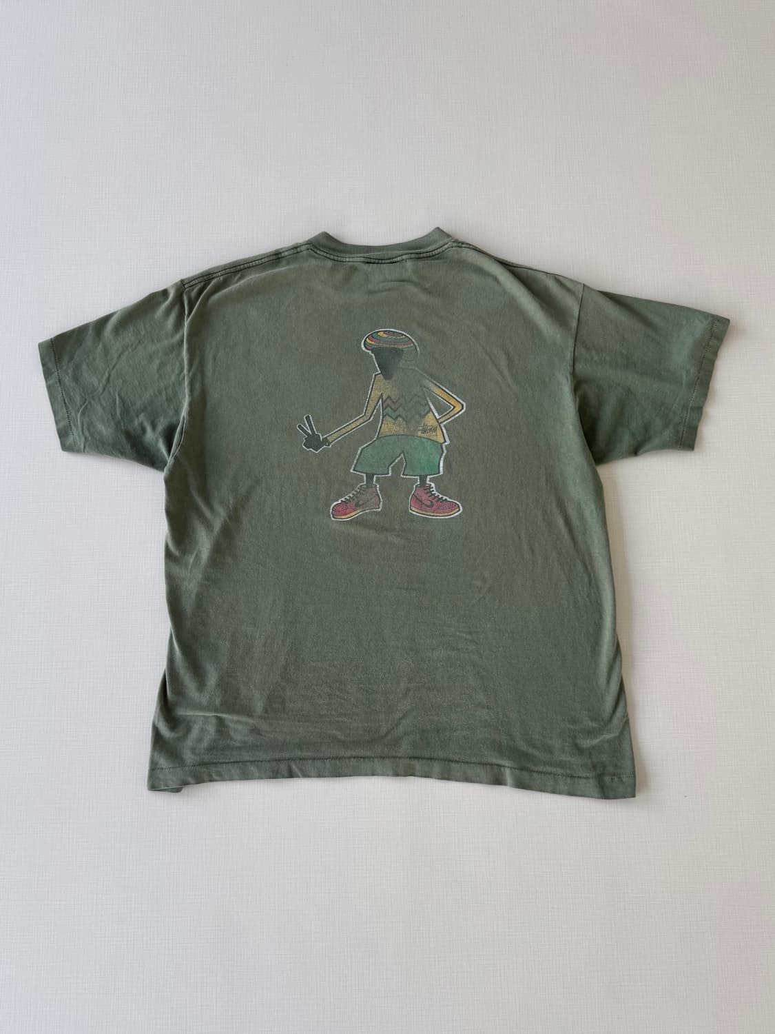 Rare 90s 스투시 Rastaman 티셔츠 상품이미지6