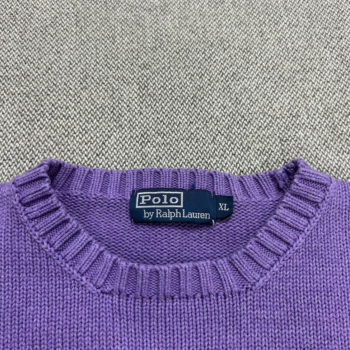 폴로 퍼플 코튼 니트(XL) 상품이미지2