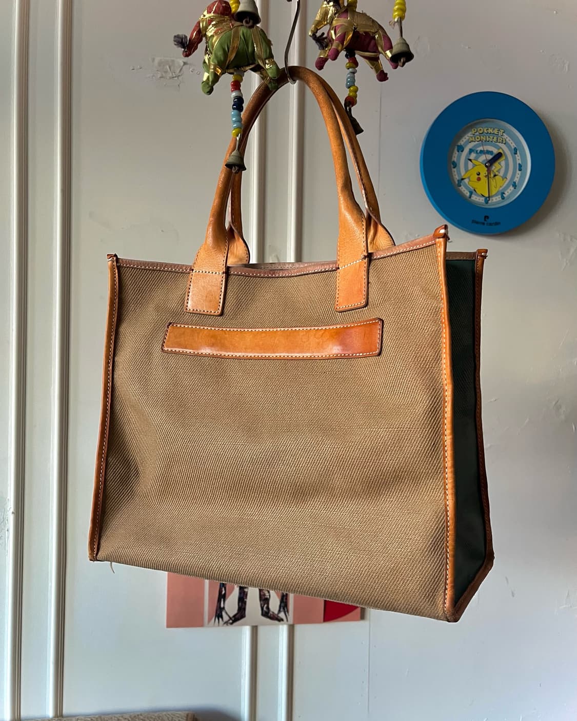 Old Paul Smith Leather Canvas Tote Bag 상품이미지5