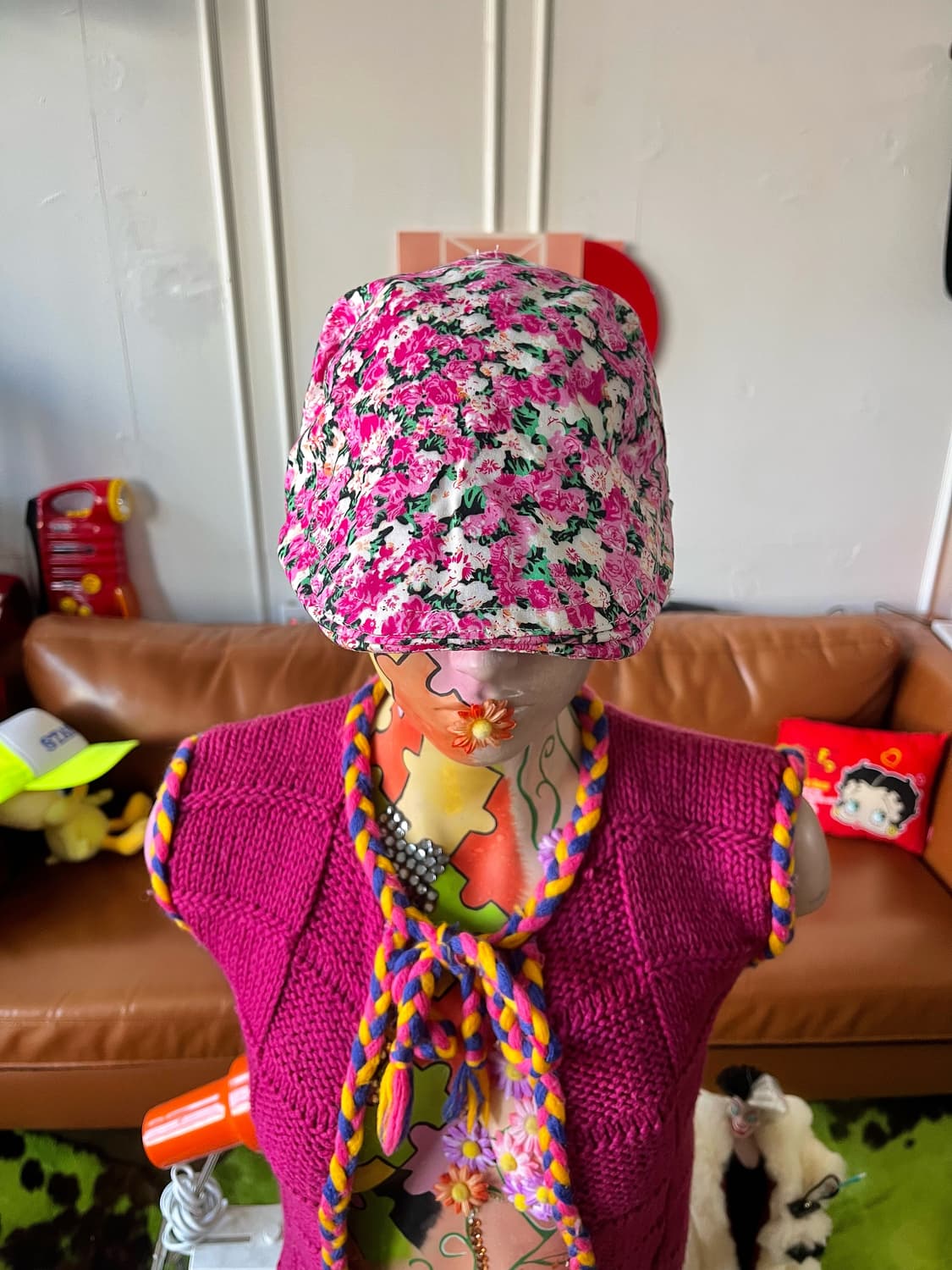 Jpn Vintage Floral Graphic Hunting Cap 상품이미지2