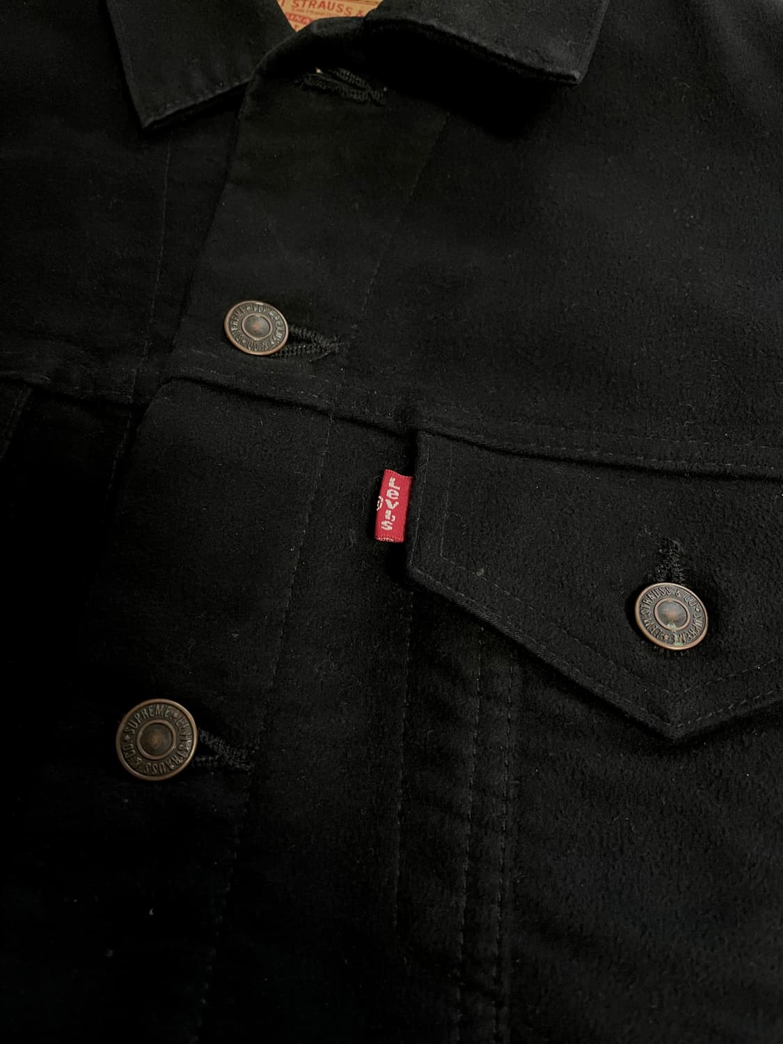 슈프림 x 리바이스 몰스킨 트러커 자켓 M 상품이미지3