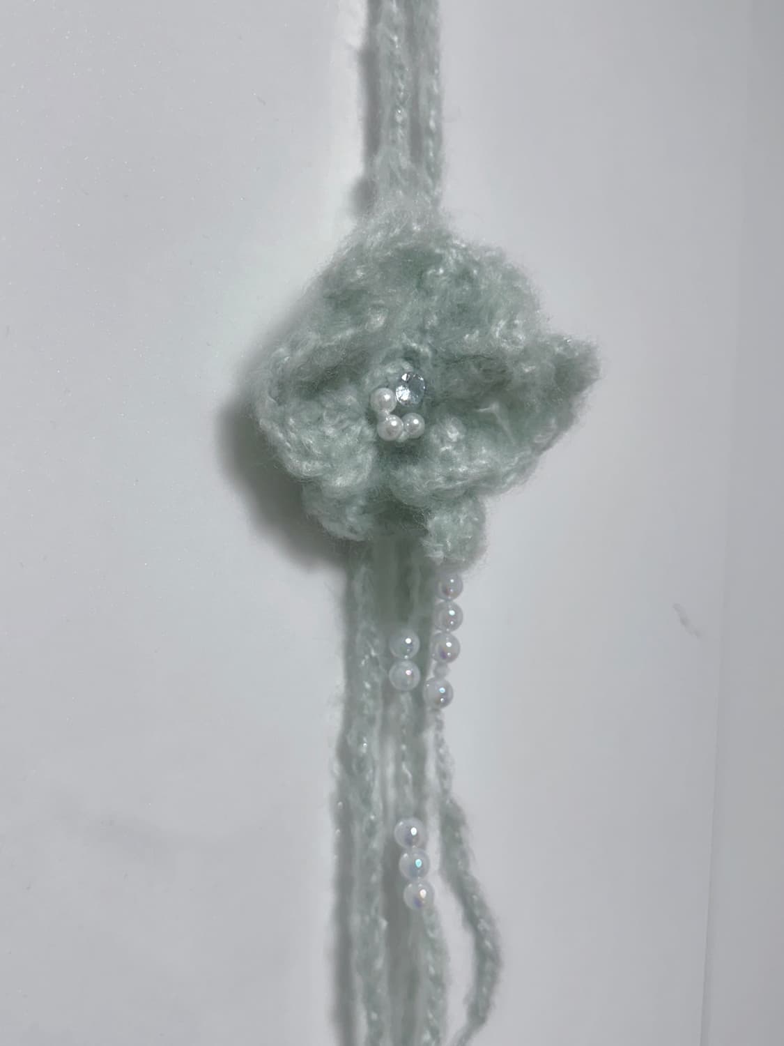 모헤어 뜨개 꽃 목걸이 상품이미지4