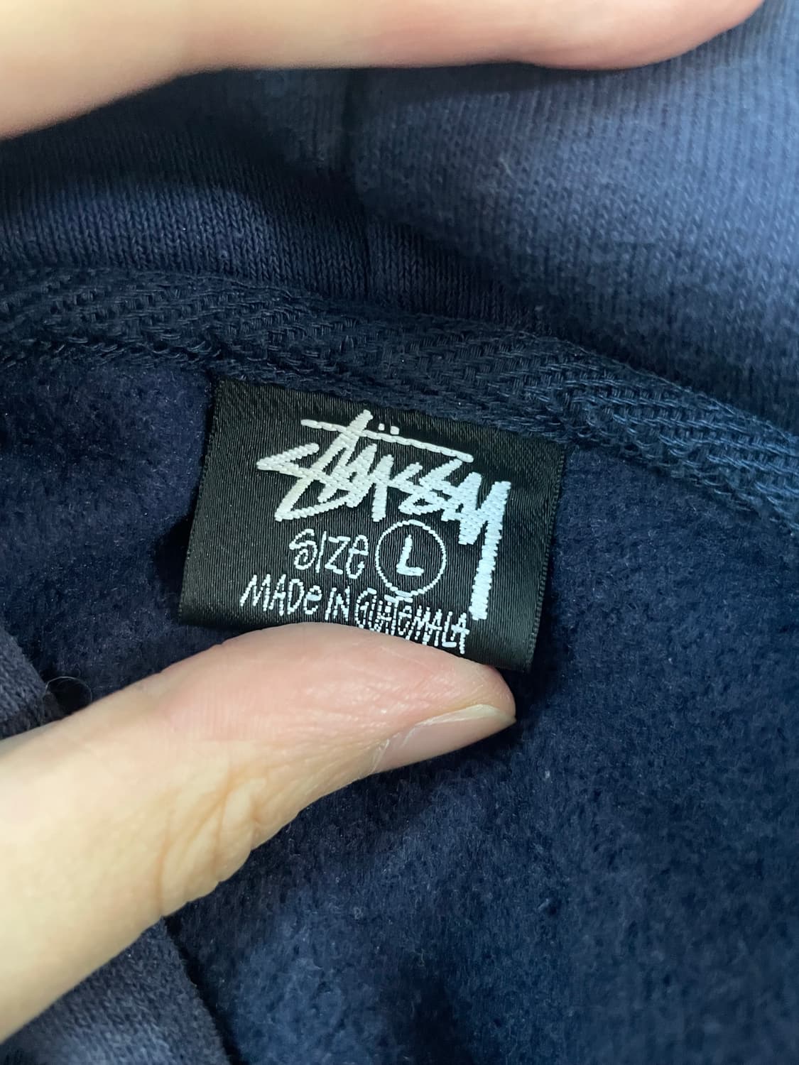 스투시 로고 후드티 L 상품이미지3