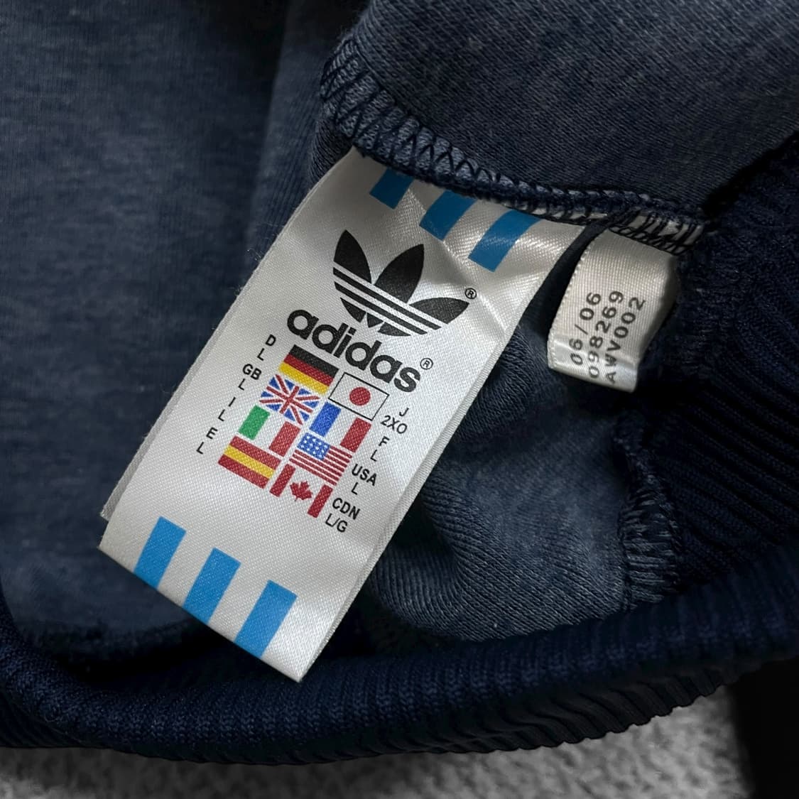 아디다스 y2k 스포티 트랙 후드집업 져지 네이비 상품이미지4