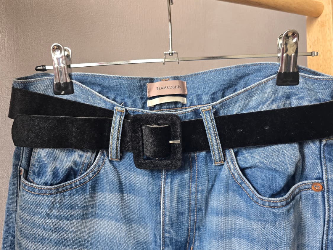 블랙 벨로아 빈티지 벨트 상품이미지1