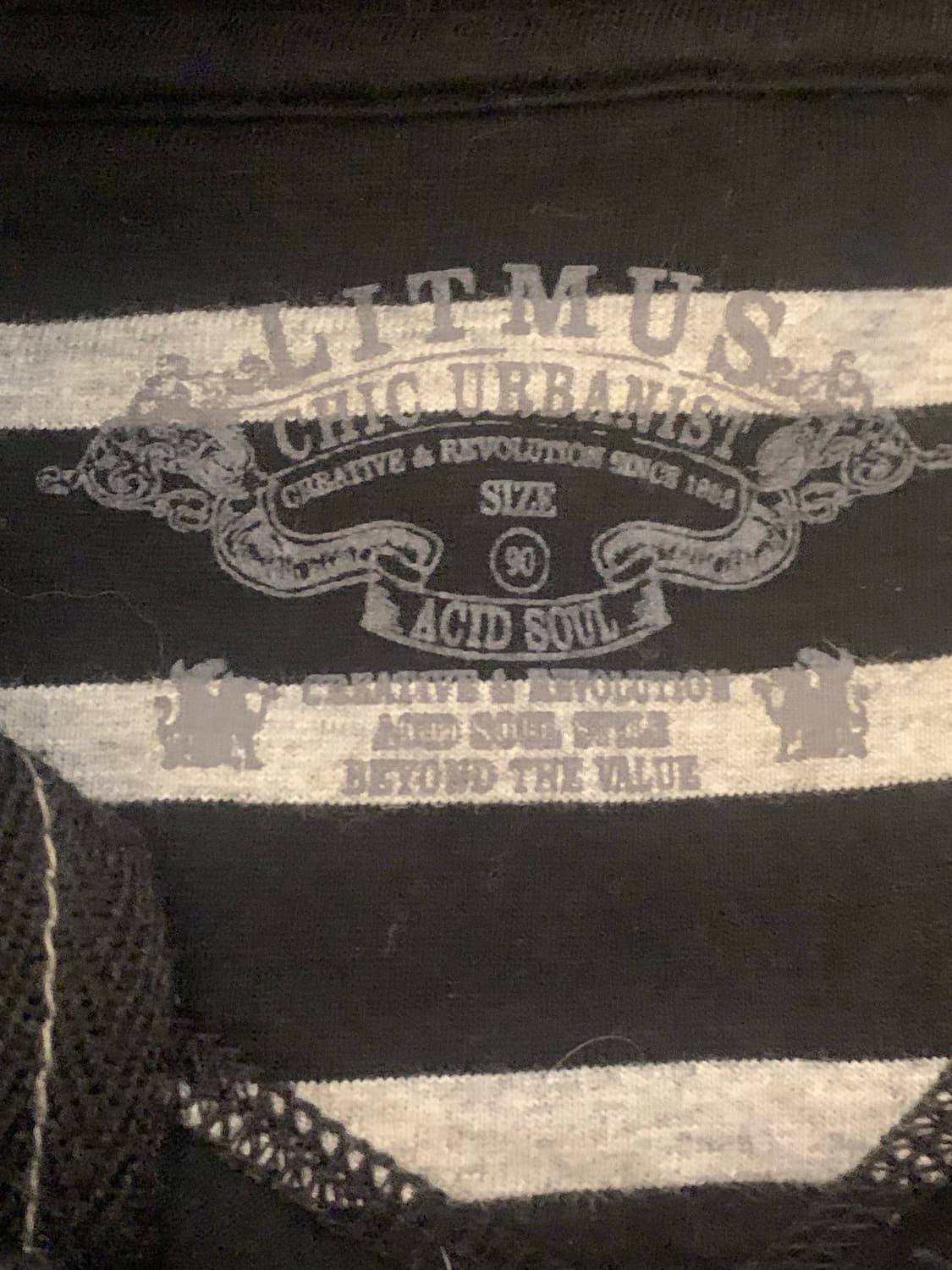 후드집업 단가라 줄무늬 블랙 앤 그레이 상품이미지2