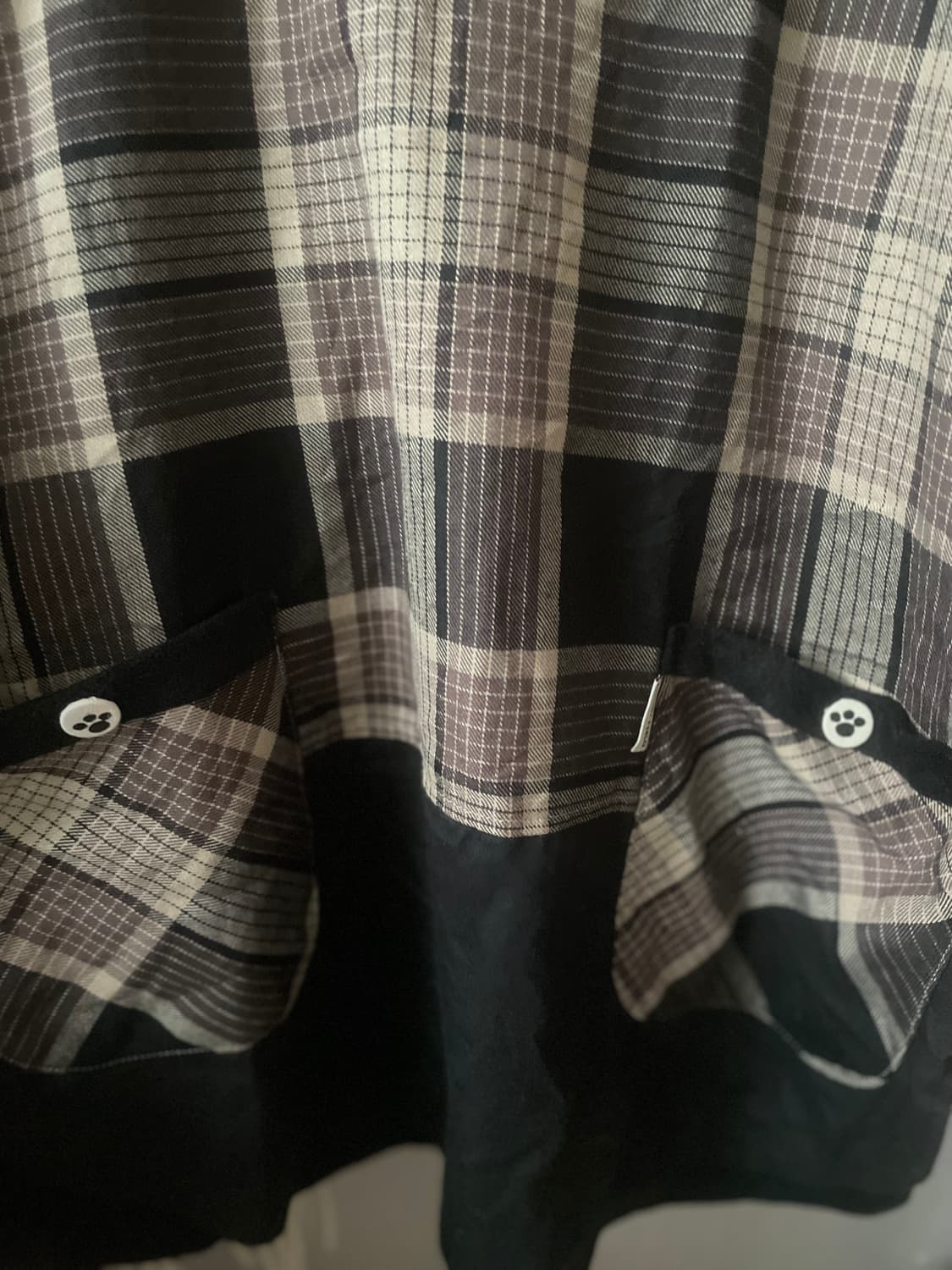 모리걸 빈티지 강아지 체크 블라우스 🤎🐶 상품이미지6