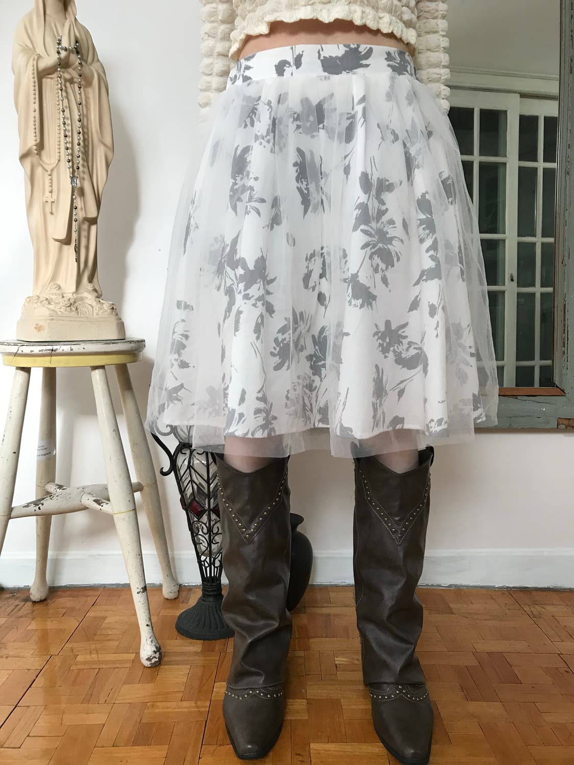 vintage pattern sha skirt 상품이미지1