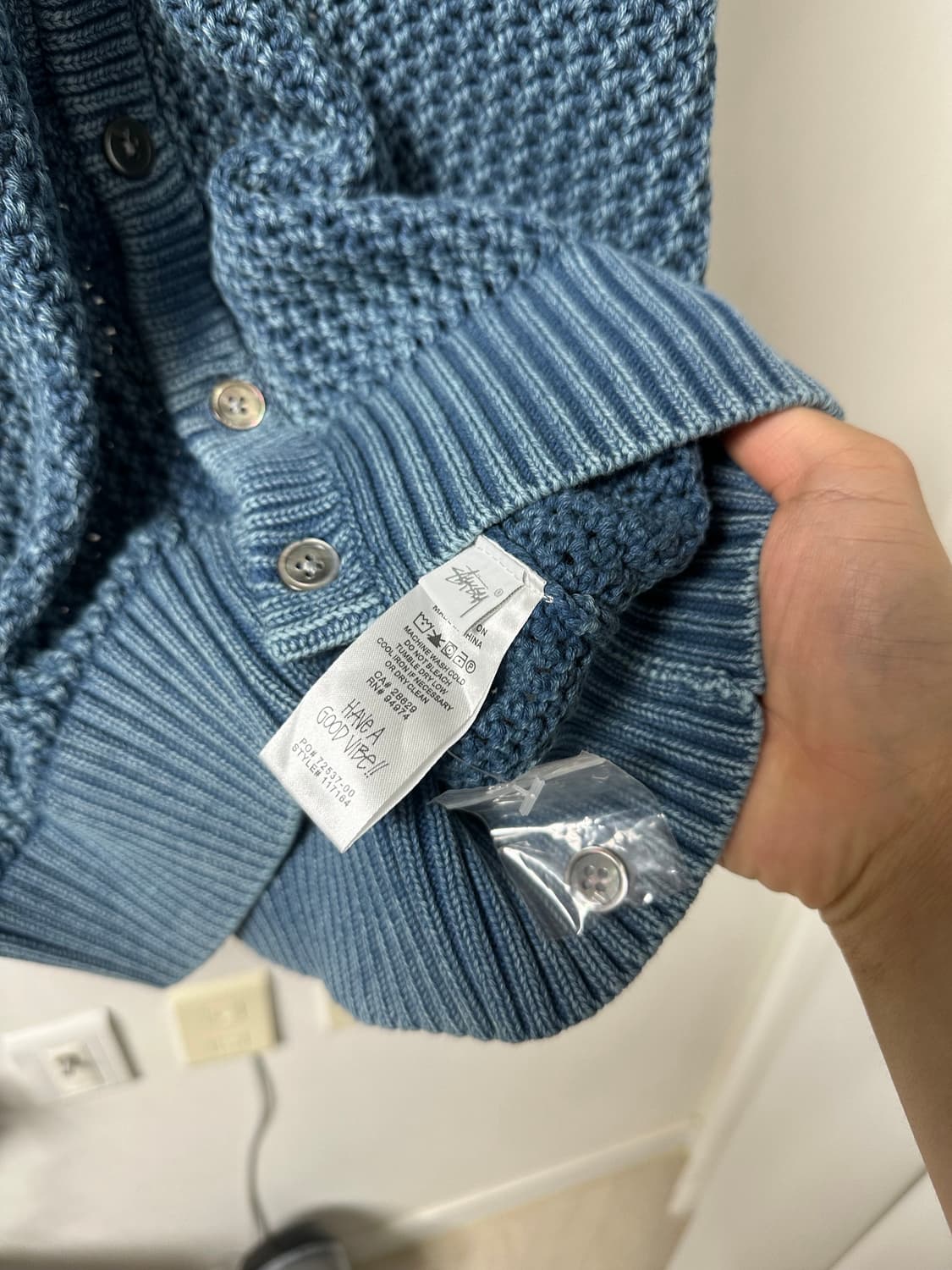 스투시 메쉬 가디건 M 상품이미지2