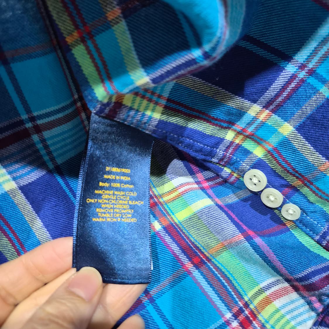 폴로랄프로렌 릴렉스드핏 체크셔츠(옐로우포니) 상품이미지8