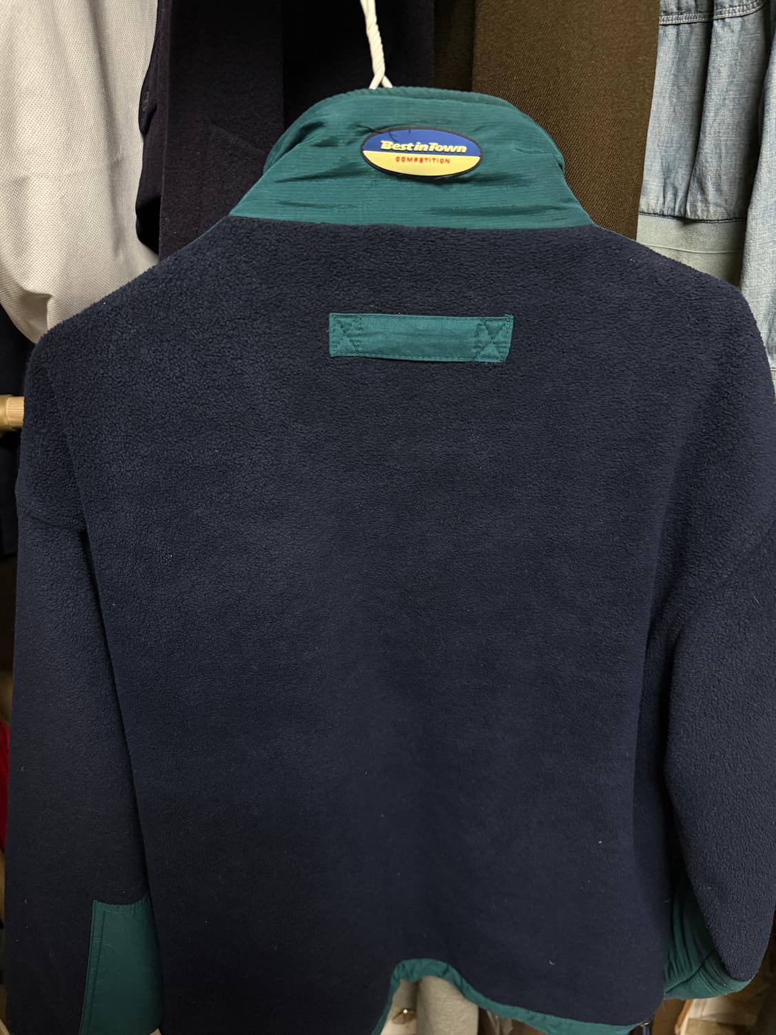 <처분가> 플리스 하프집업 네이비/그린 상품이미지3