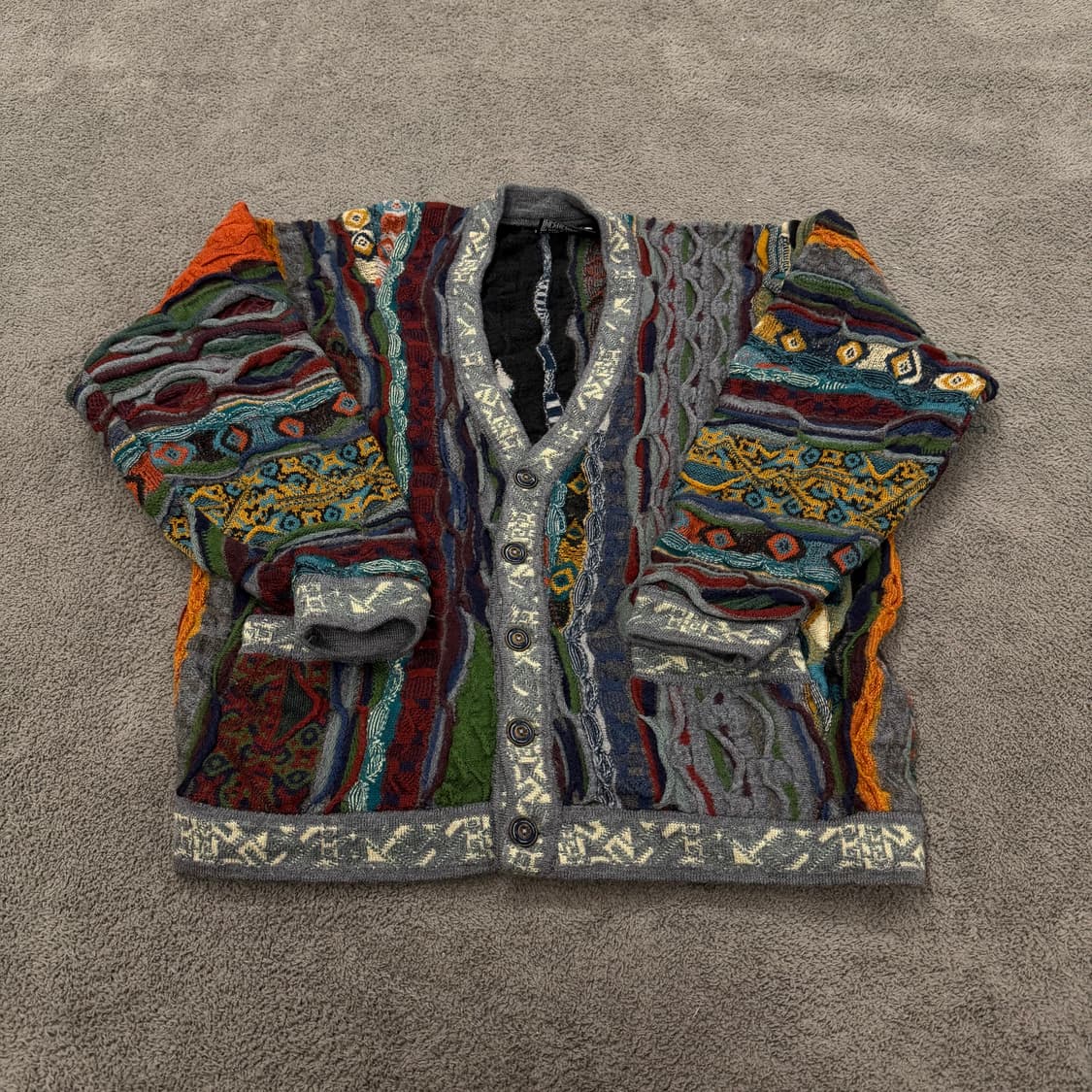 [ 정품/M ] 쿠지 빈티지 케이블 니트 가디건 상품이미지3