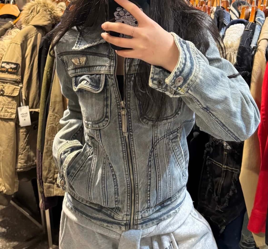 디젤깔 빈티지 청자켓 상품이미지1