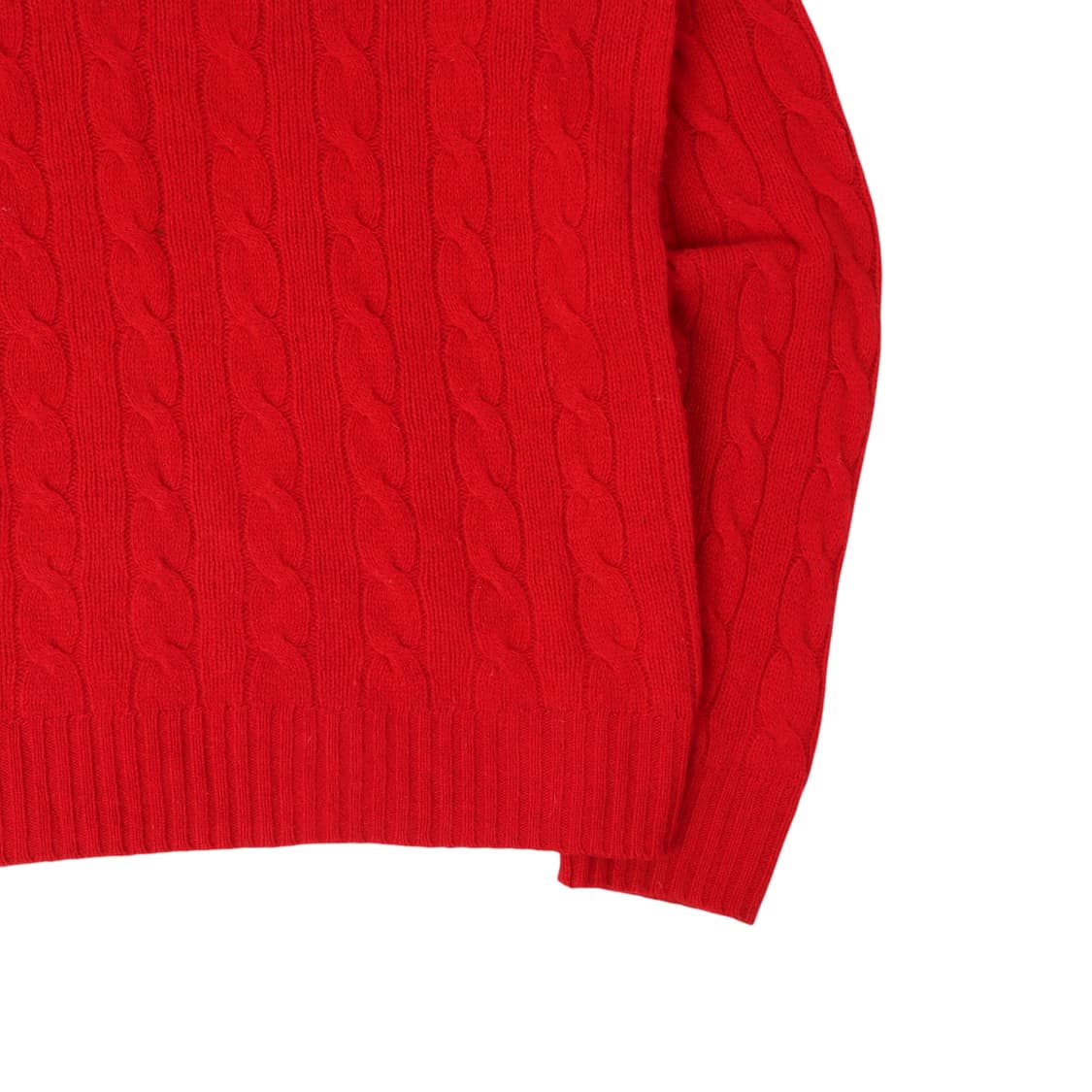 폴로 랄프로렌 레드 메리노울 캐시미어 케이블 니트 상품이미지4
