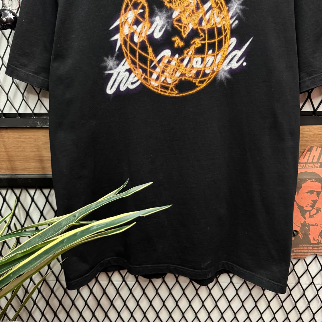 헤론 프레스톤 빈티지 반팔 티셔츠 전면 프린팅 포인트 블랙 상품이미지4