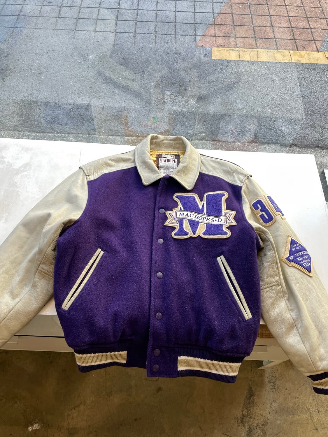 90‘s Machope Wool & Leather varsity jkt 상품이미지4