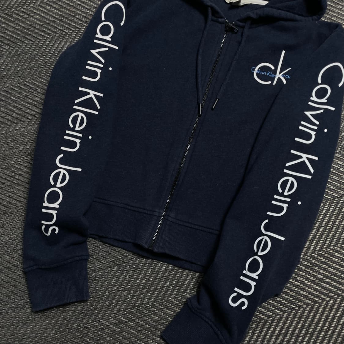 캘빈클라인 우먼스 스펠아웃 빅로고 후드집업y 5350 상품이미지3
