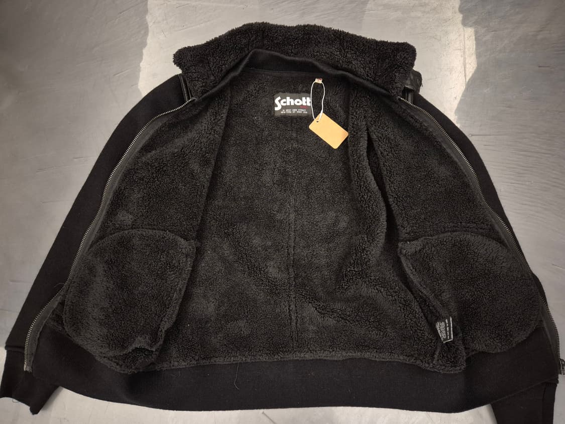 00s SCHOTT 쉐르파 니트 봄버 상품이미지4