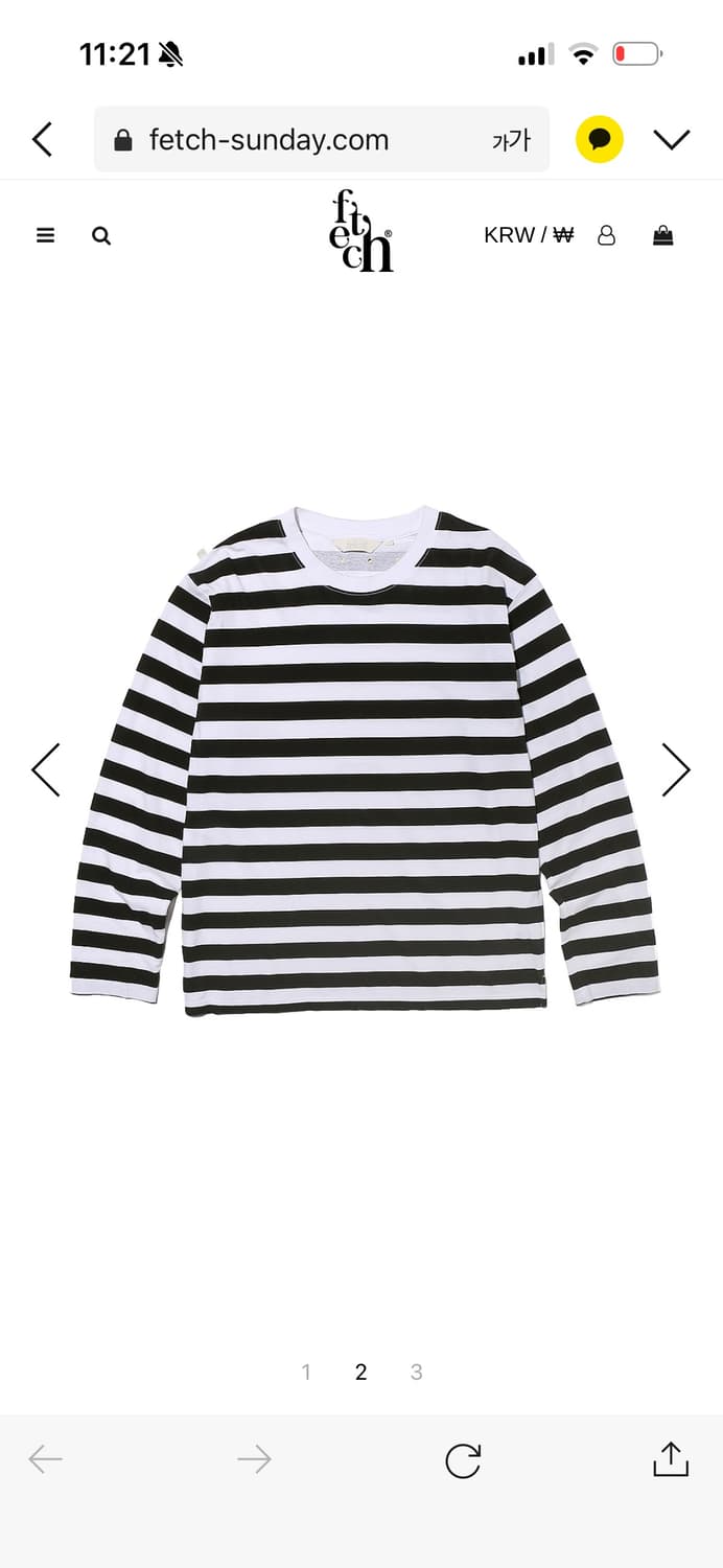 Fetch 스트라이프 티셔츠 상품이미지2