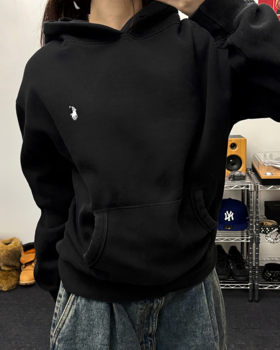 폴로 랄프로렌 화이트 포니 후드티 상품이미지1