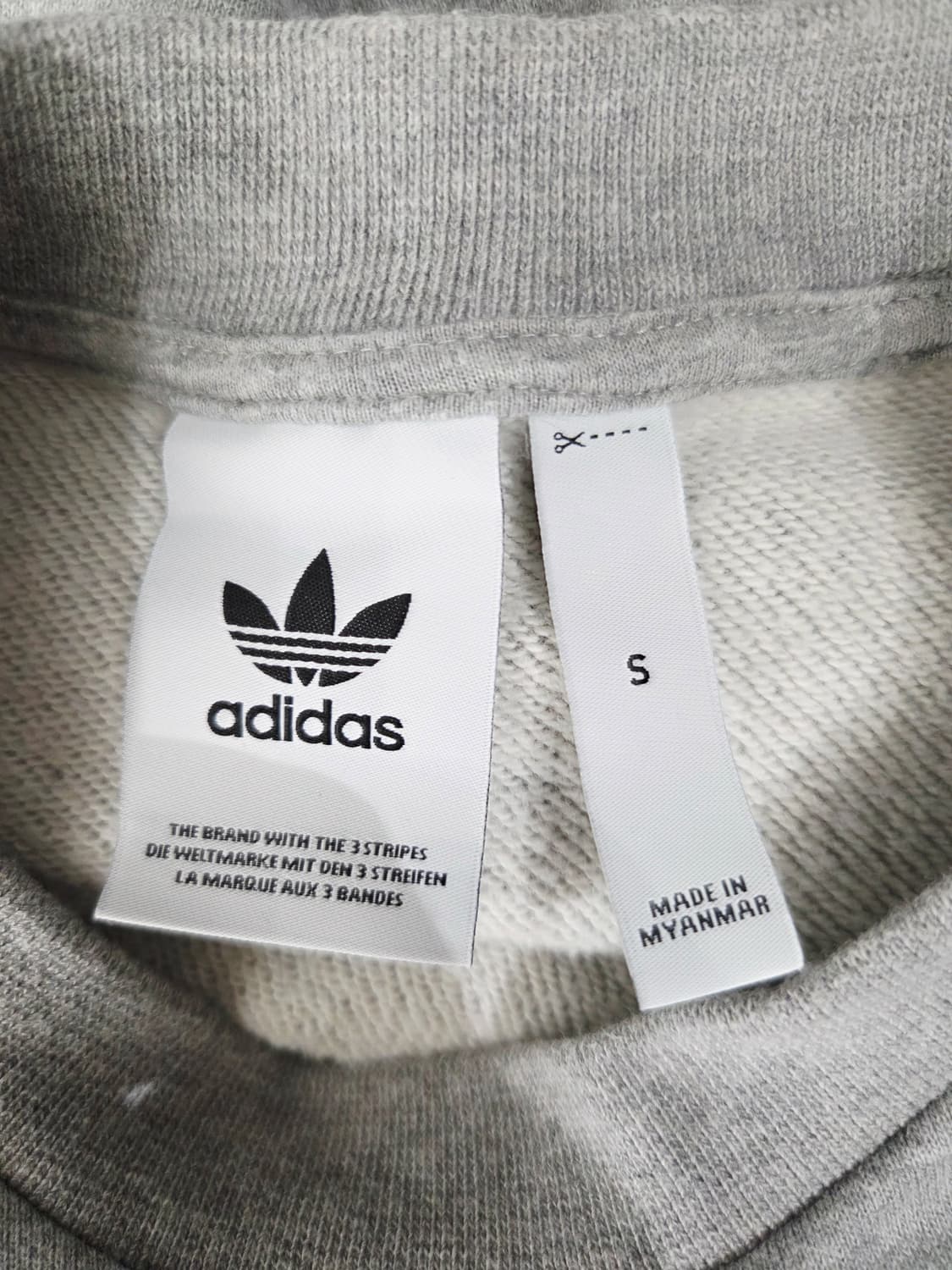 아디다스 삼선 맨투맨 회색_S 상품이미지4