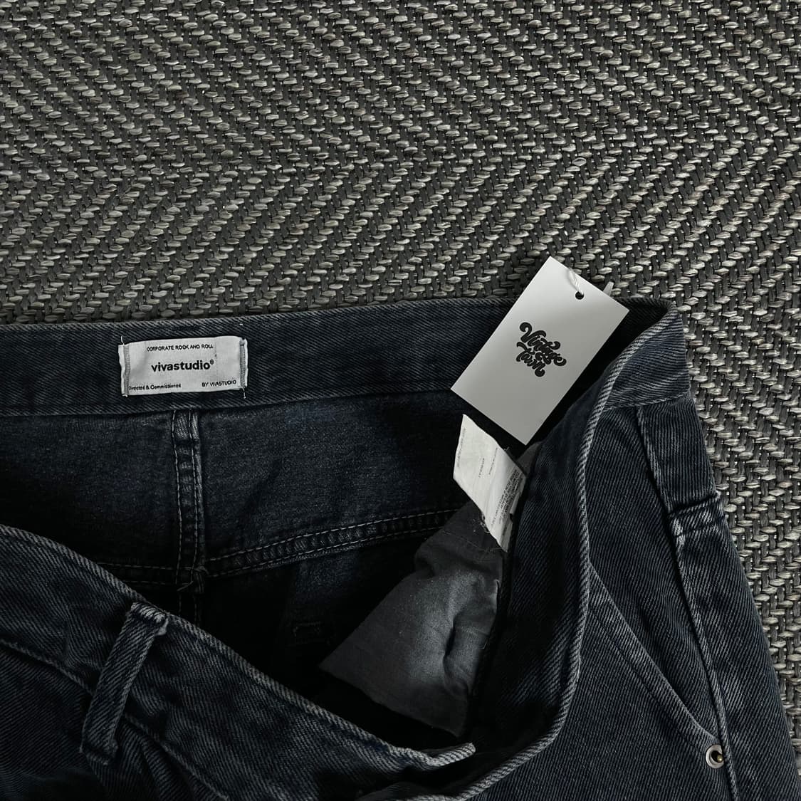 비바스튜디오 블랙 와이드 데님 팬츠o 3408 상품이미지5