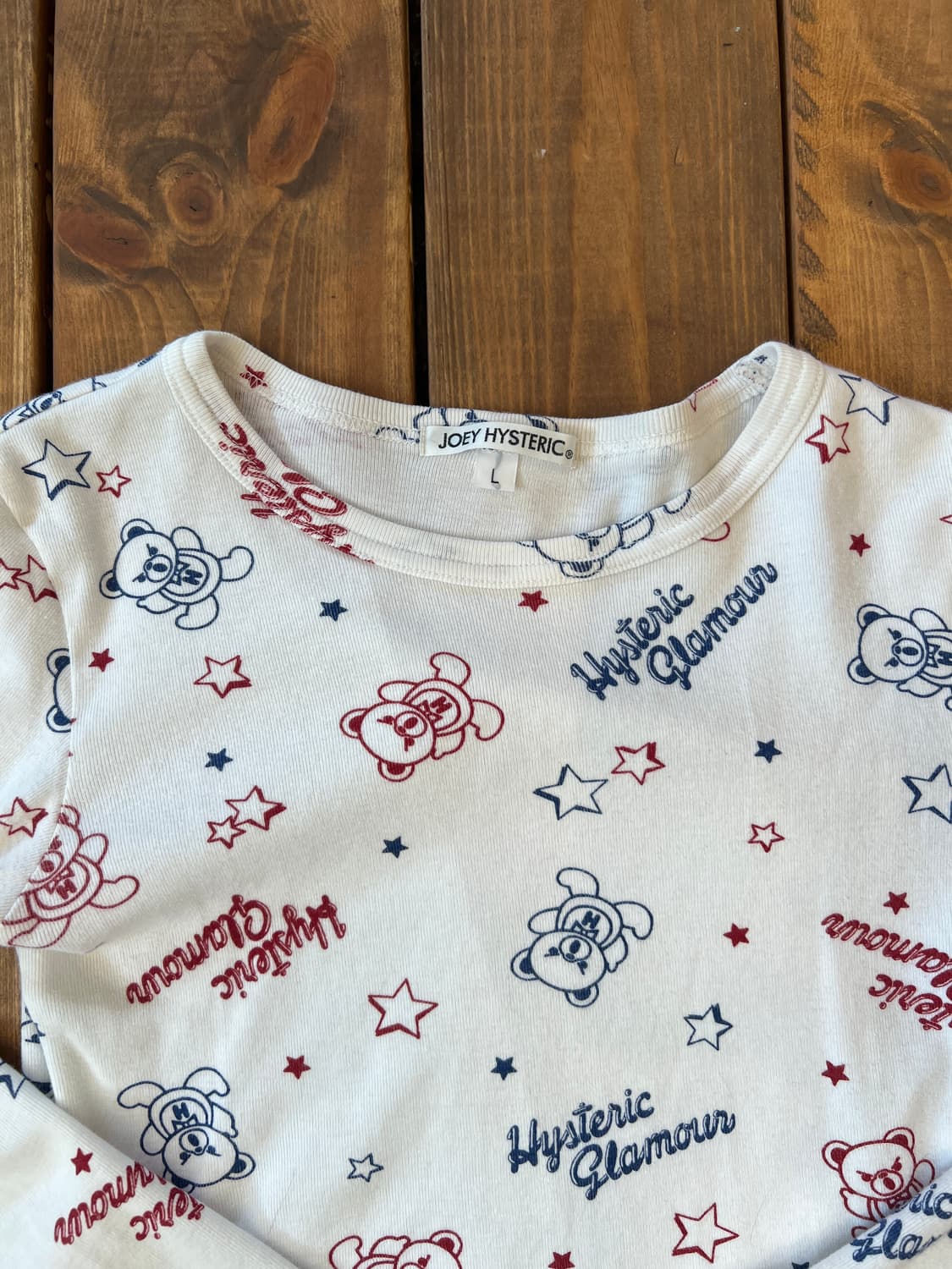 Joey 히스테릭글래머 화이트 퍽베어 크롭탑 상품이미지6