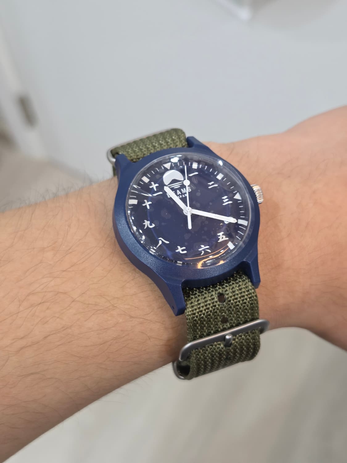 [새상품]빔즈재팬 시계 오리지널 한자  풀박스+ 카키 나토 스트랩 상품이미지6
