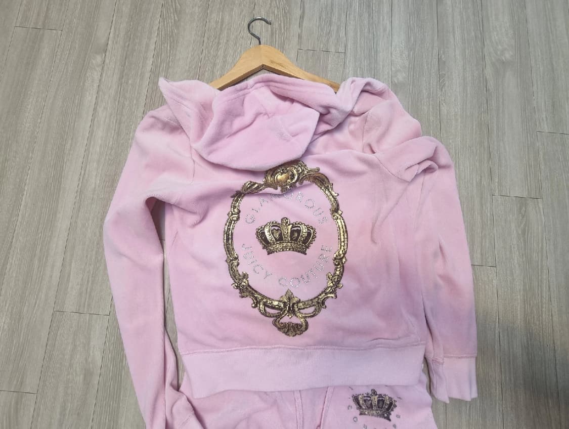 급처) 쥬시꾸뛰르 베이비핑크 트레이닝복 세트 상품이미지3