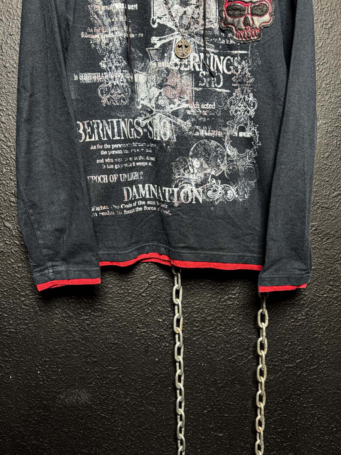 Bernings-Sho – Skull Patch Layered Long  상품이미지4