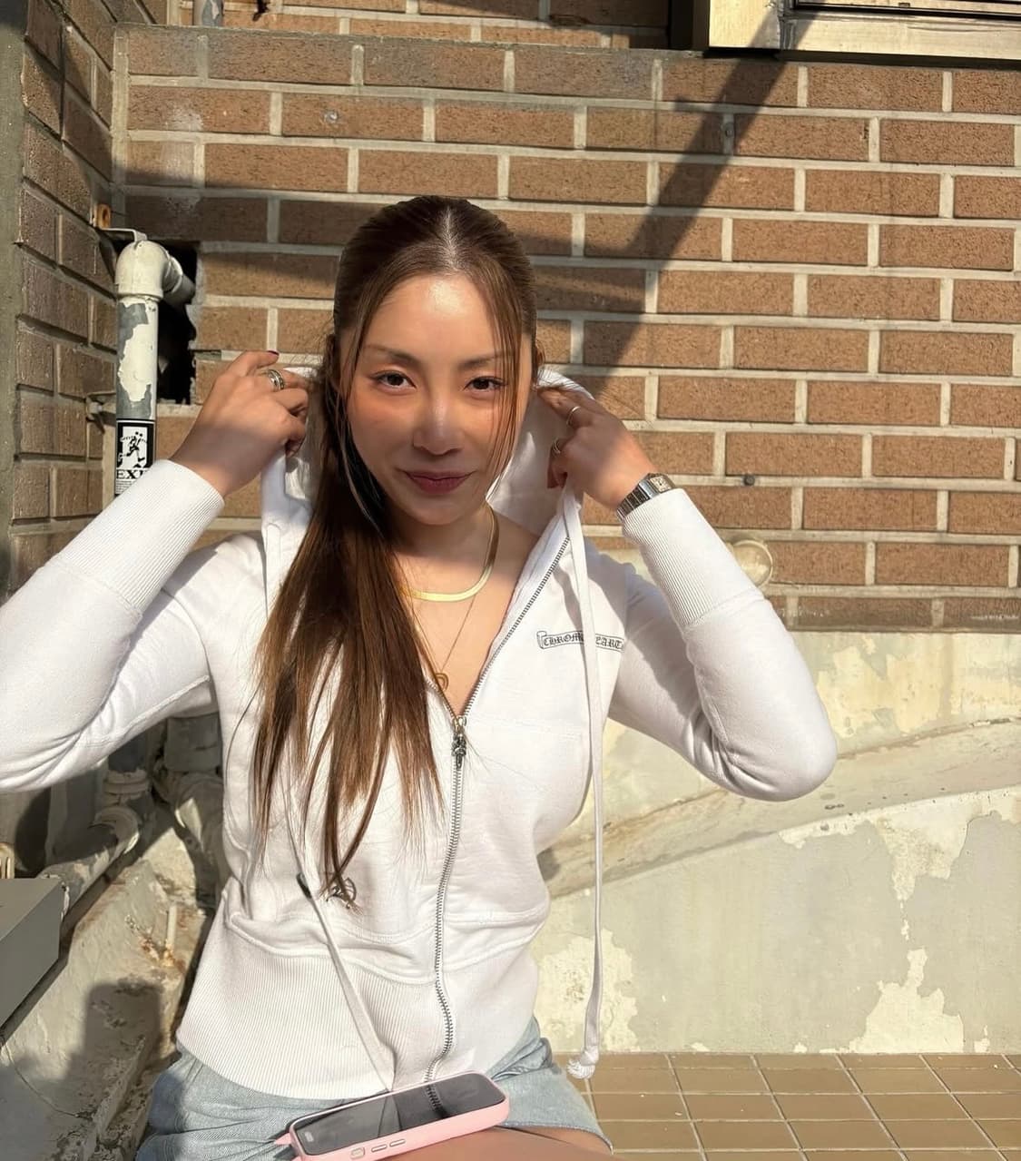 Chrome hearts 화이트 여성 후드집업 S size  상품이미지9