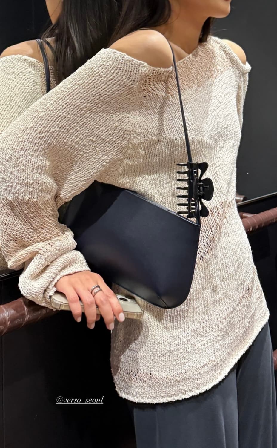 VERSO 베르소 sea sand 니트탑 상품이미지2