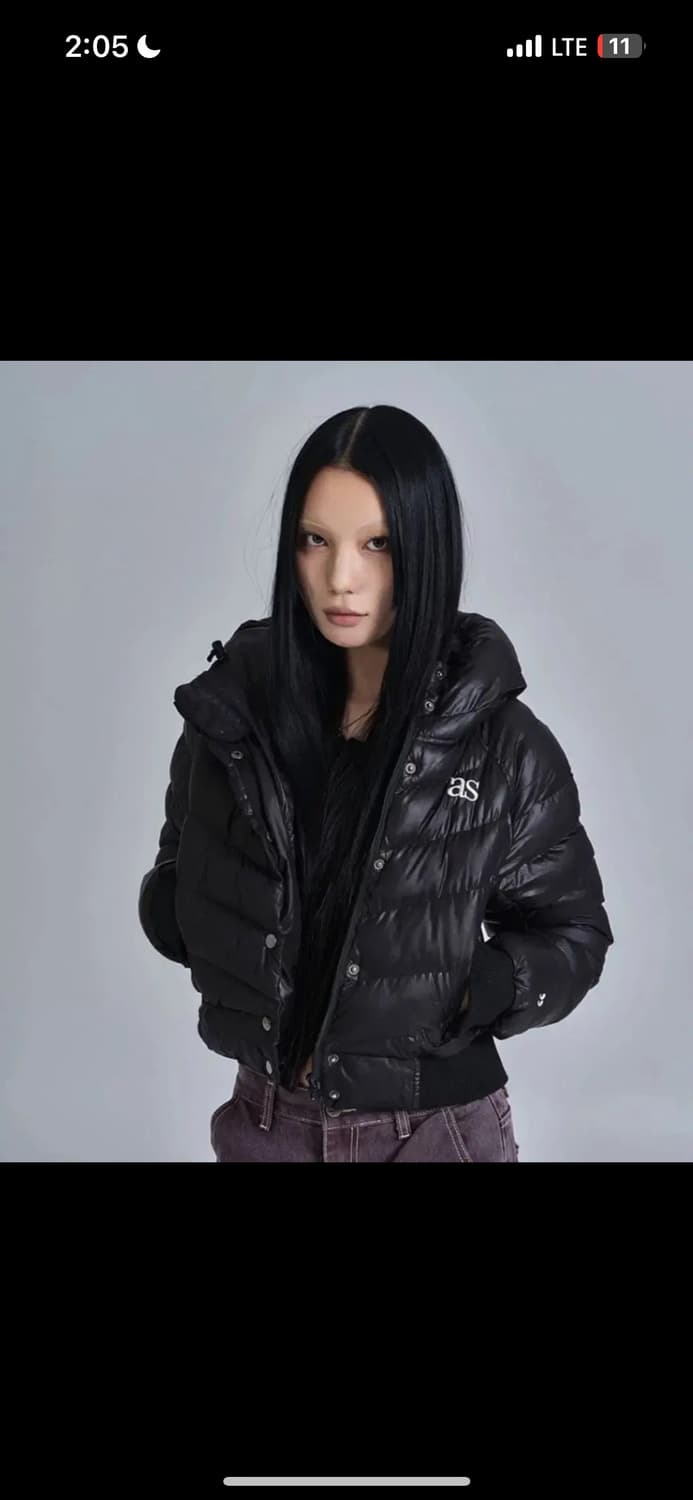 애즈온 ason 숏푸퍼패딩자켓블랙 상품이미지1