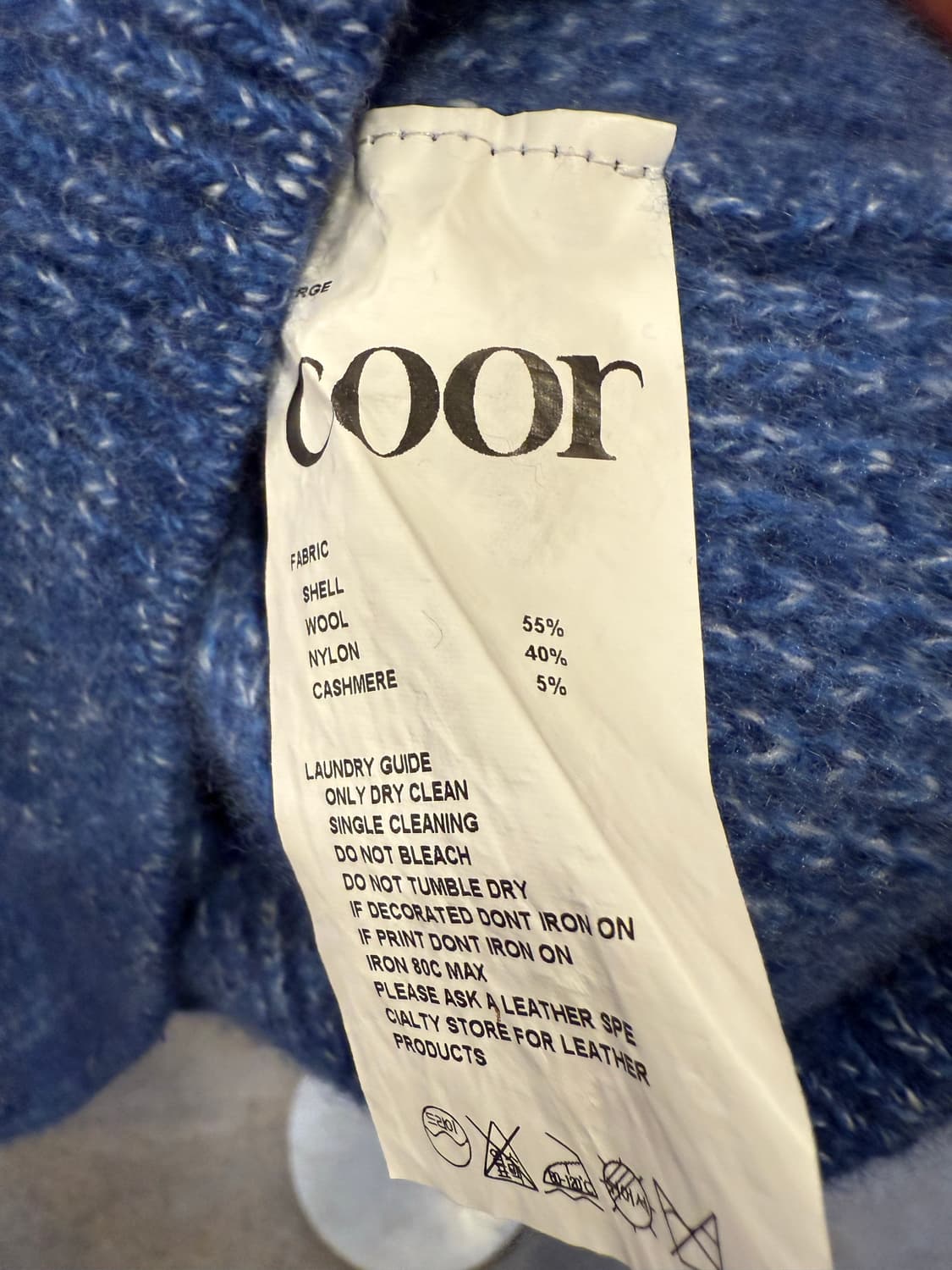 쿠어 캐시팝 트위드 니트 블루 상품이미지3