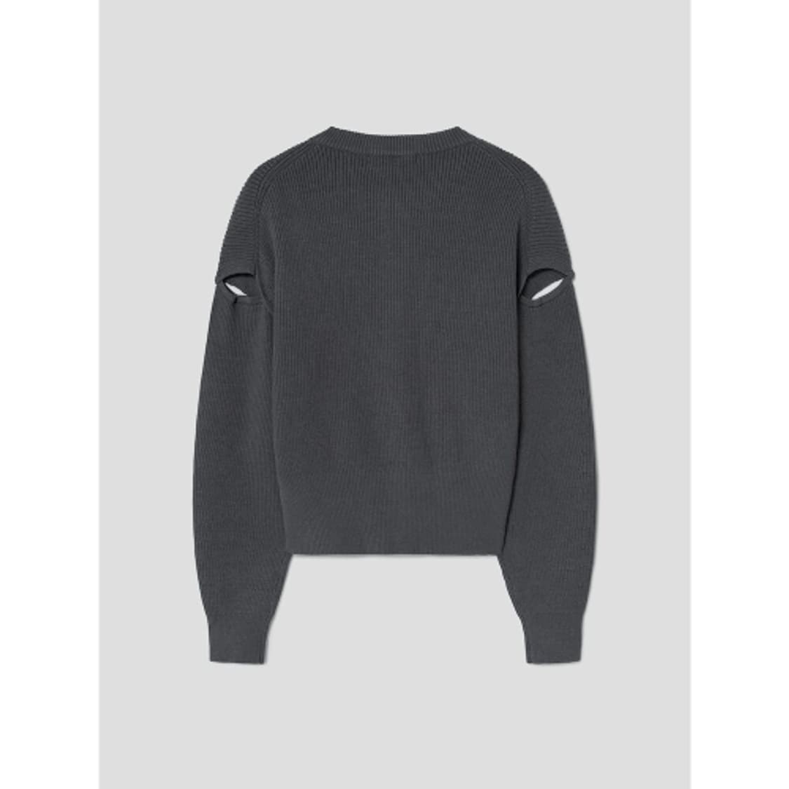 에잇세컨즈 슬리브 절개 브이넥 집업 카디건 애쉬 상품이미지4