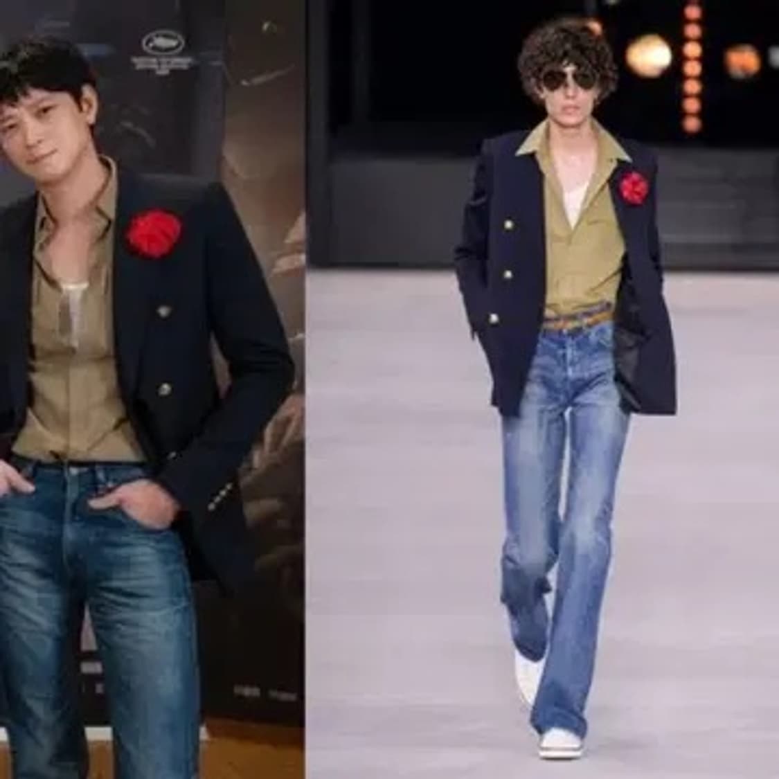 셀린느 20ss 밀리터리 코튼 트월 견장 셔츠 L 상품이미지2