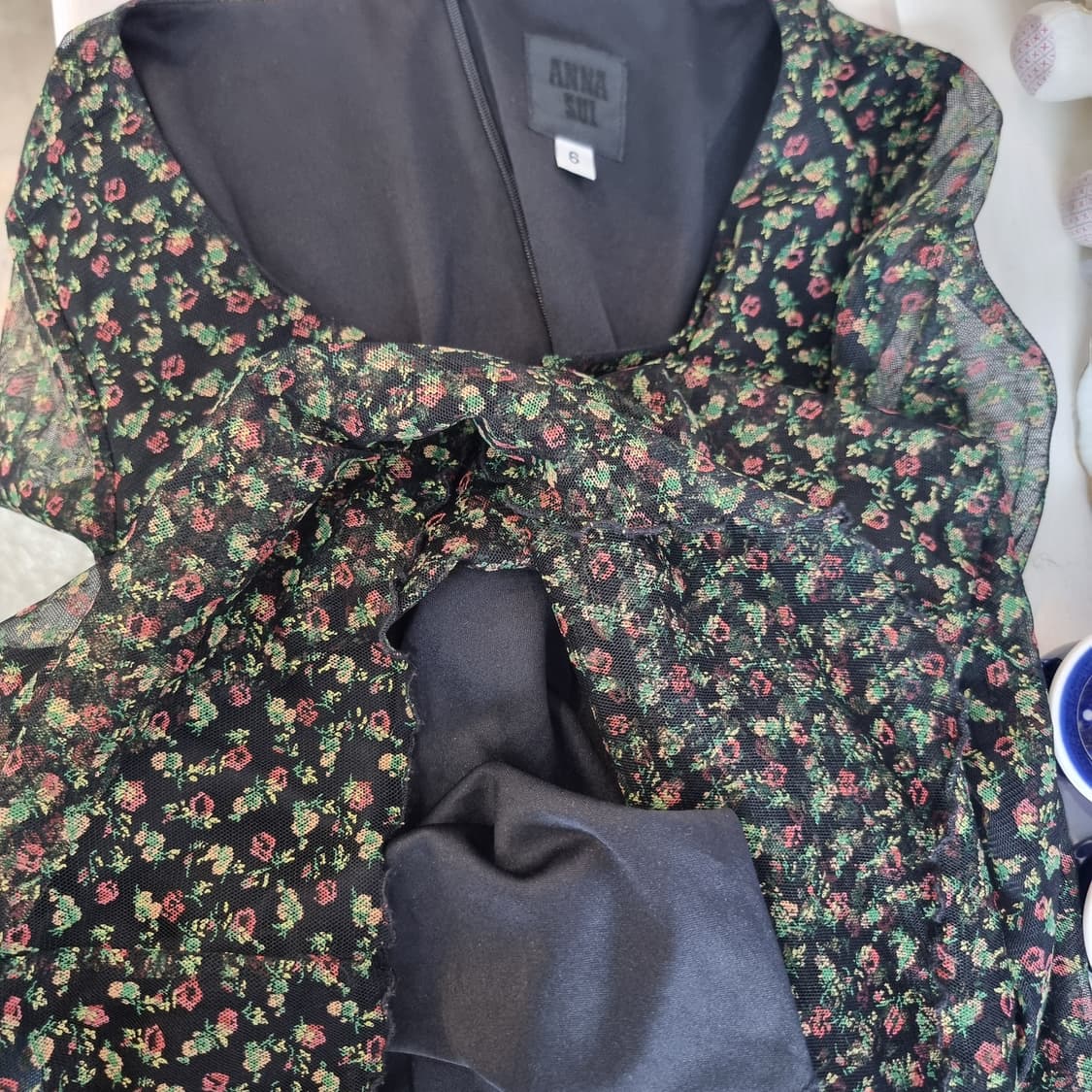  ANNA SUI (안나수이) 빈티지 플라워 쉬폰 원피스  상품이미지8