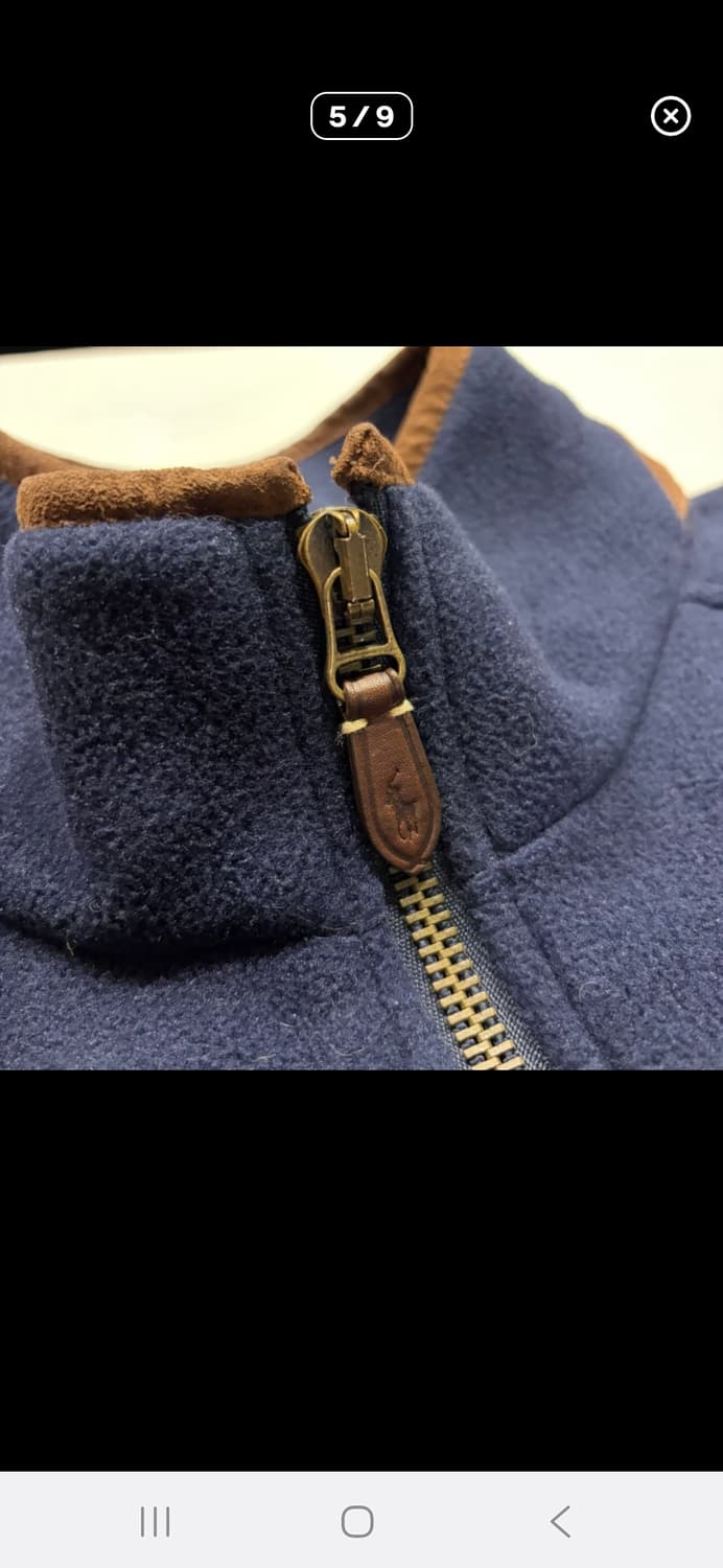 [XL] 90s 폴로랄프로렌 헌팅 플랩 버튼 네이비 플리스 자켓 상품이미지5