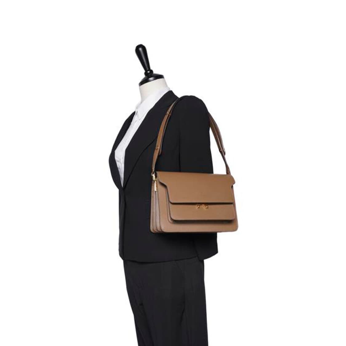 (중고) 마르니 브라운 사피아노 트렁크 미듐 숄더백 상품이미지3