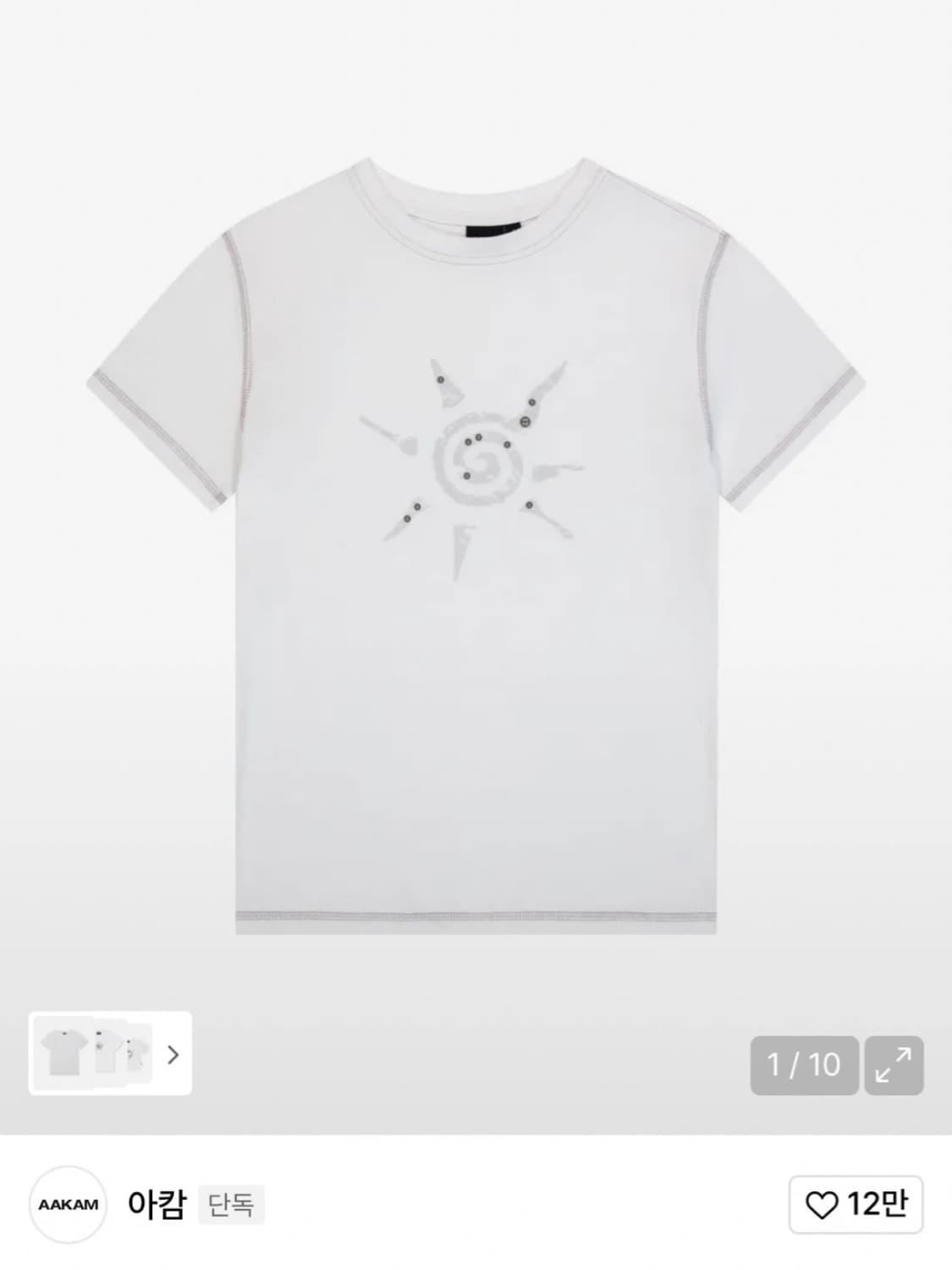 아캄 티셔츠 Studded Sun Half Top 상품이미지1