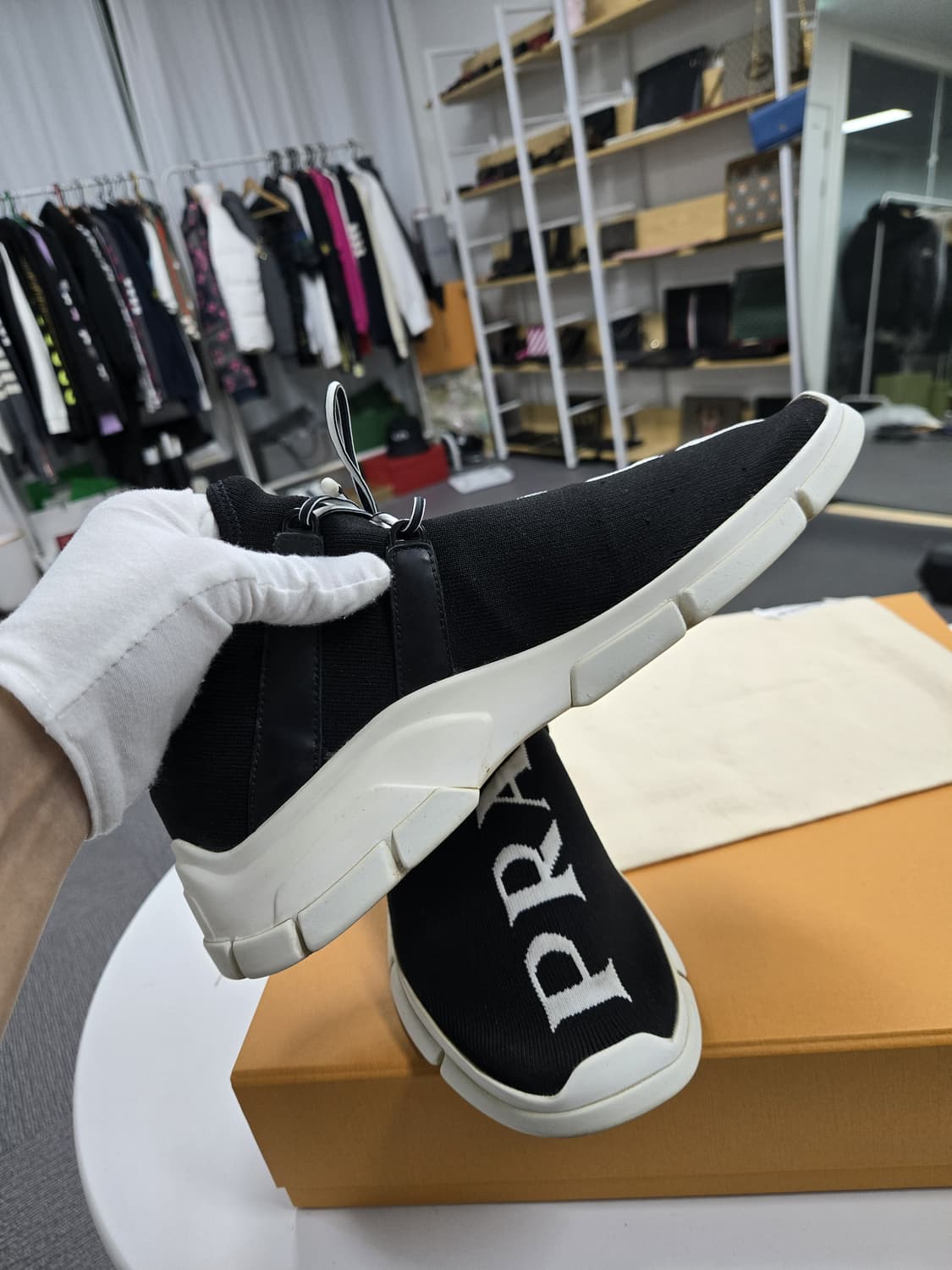 [A급컨디션]프라다 니트 스니커즈 상품이미지5