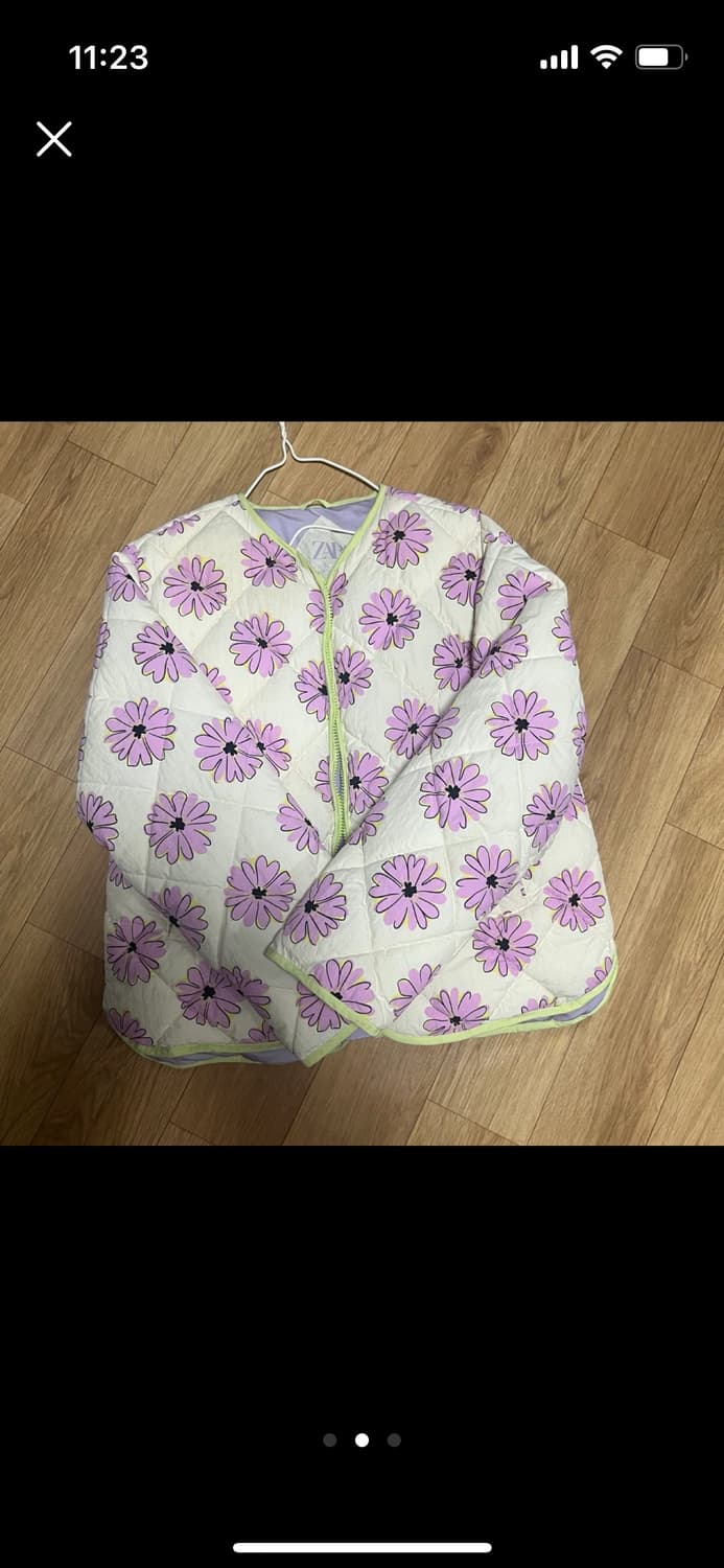 Zara 꽃 패딩 상품이미지2