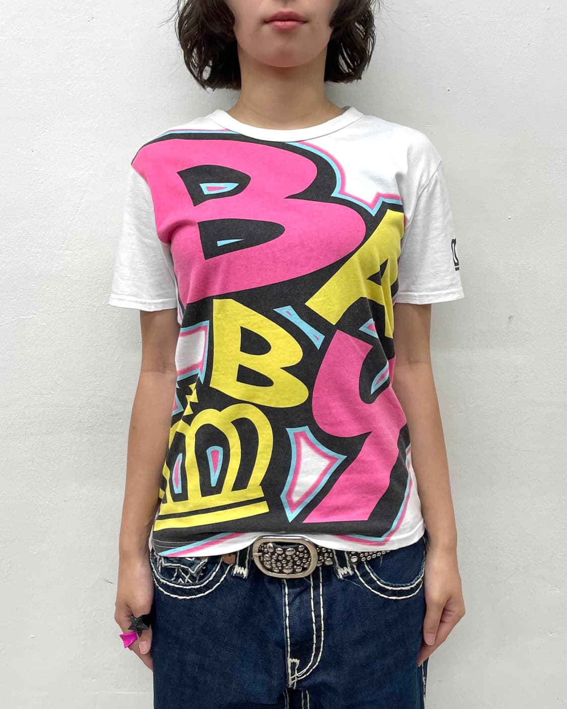 Baby doll bold lettering white T-shirt  상품이미지2