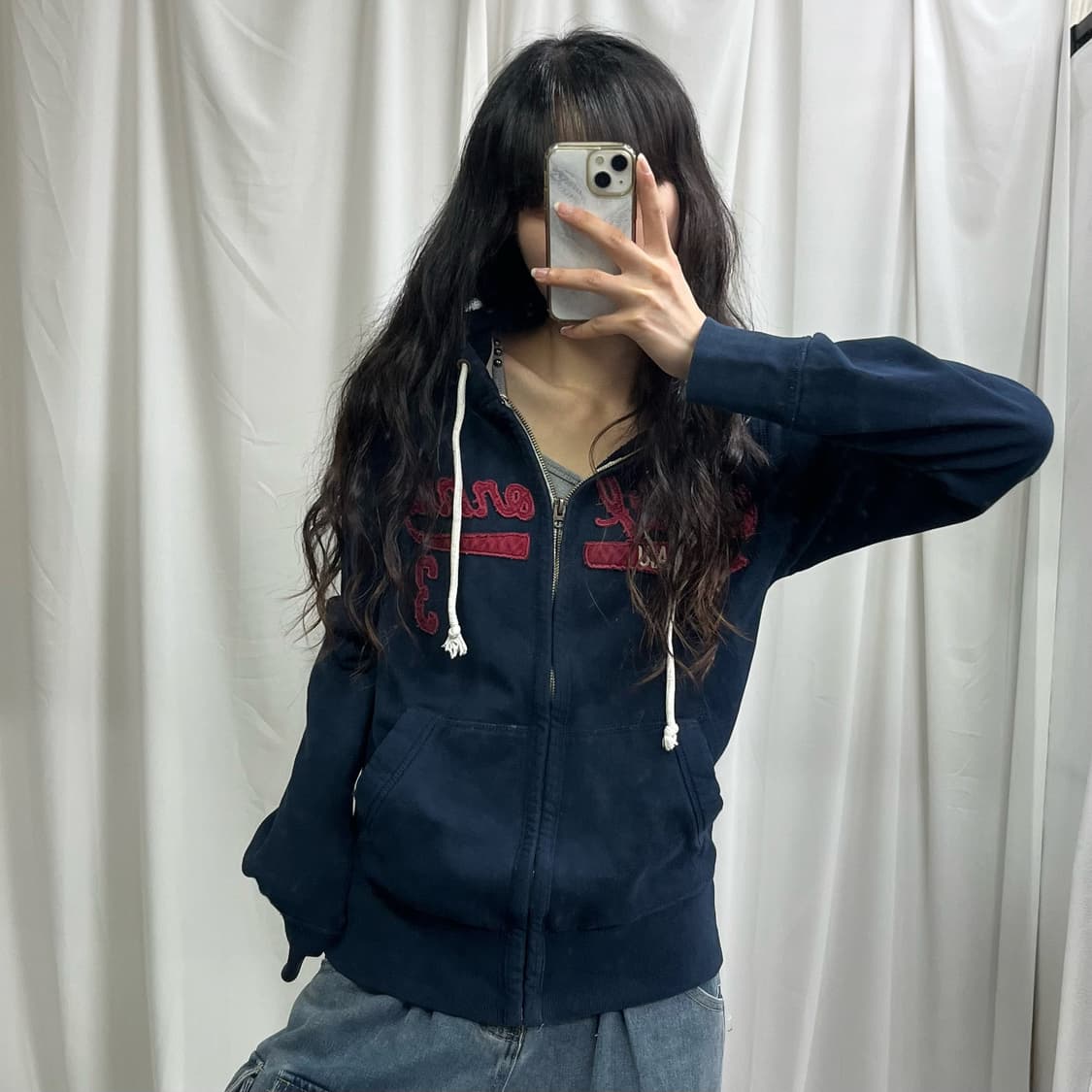 Who.A.U navy hood zip-up 상품이미지1