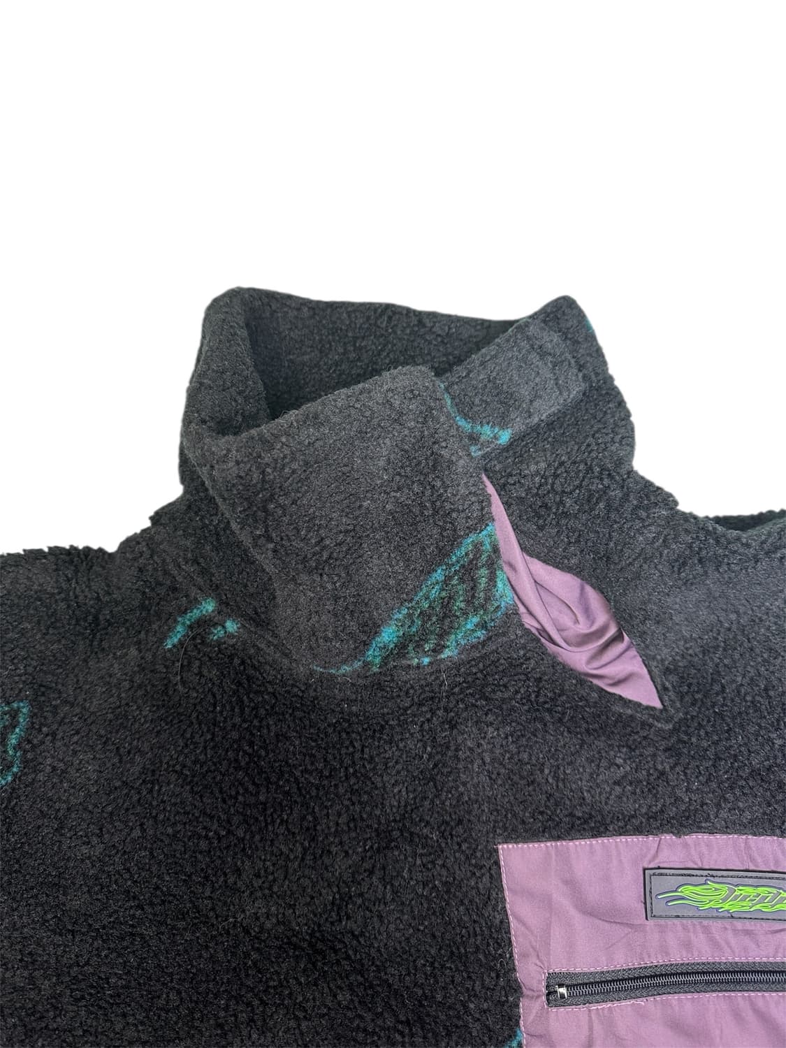 지에다 JieDa 보아 하이넥 플리스자켓 블랙 2 상품이미지3